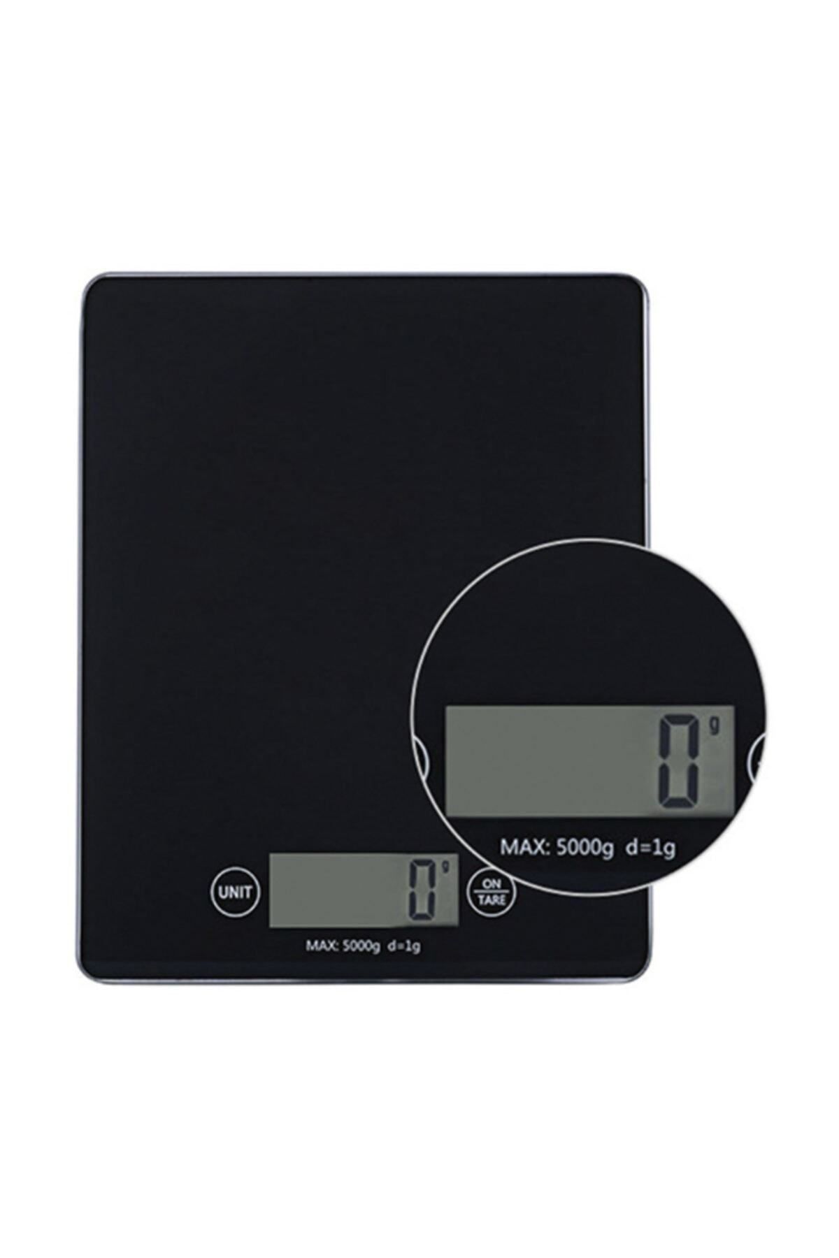 Gomax Dijital Cam Mutfak Tartı 5 kg / 1 gr Siyah