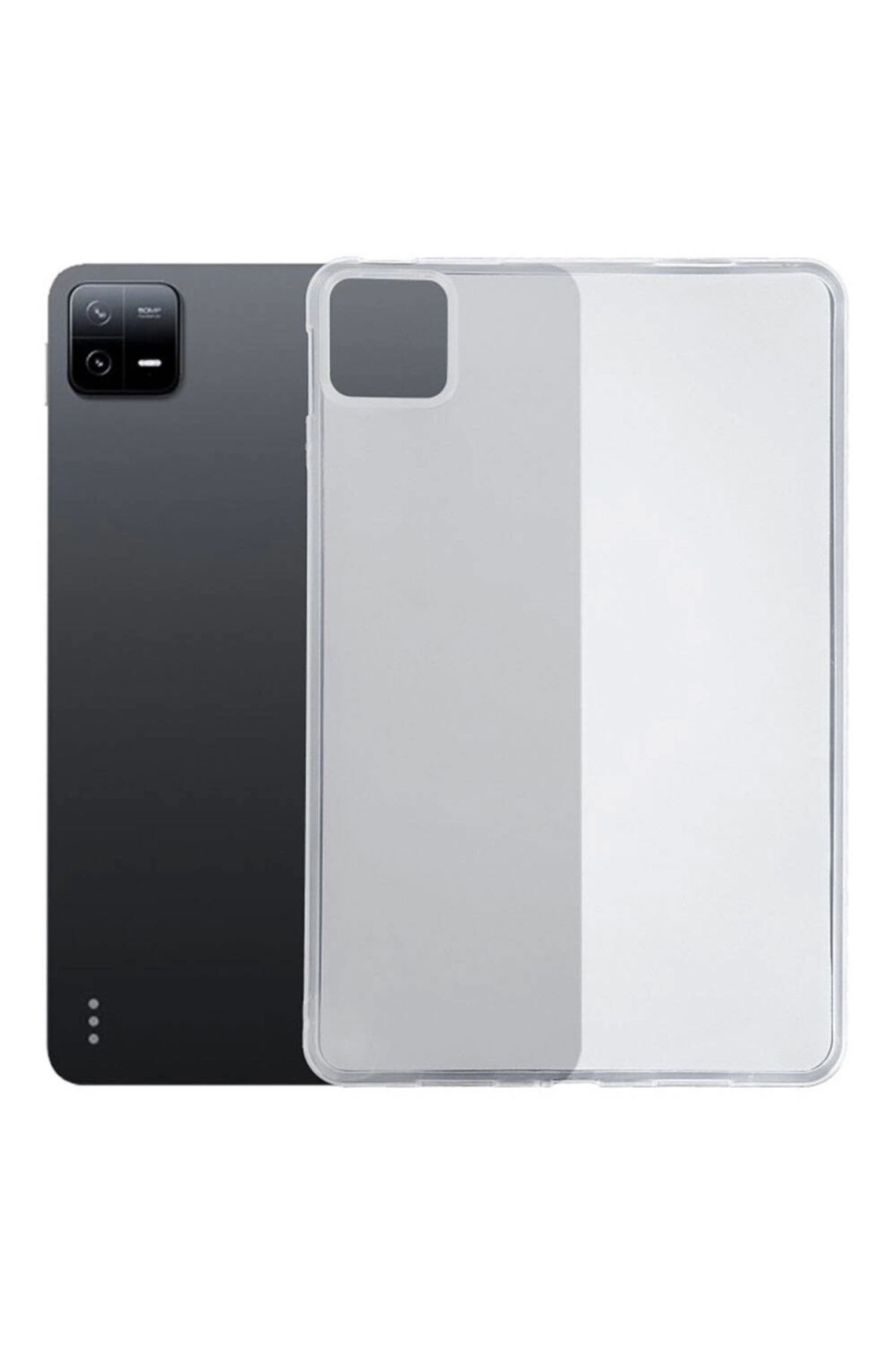 Lopard Xiaomi Pad 6 Kılıf Lopard Tablet Kamera Korumalı Renksiz Şeffaf Esnek Silikon Kapak Süper