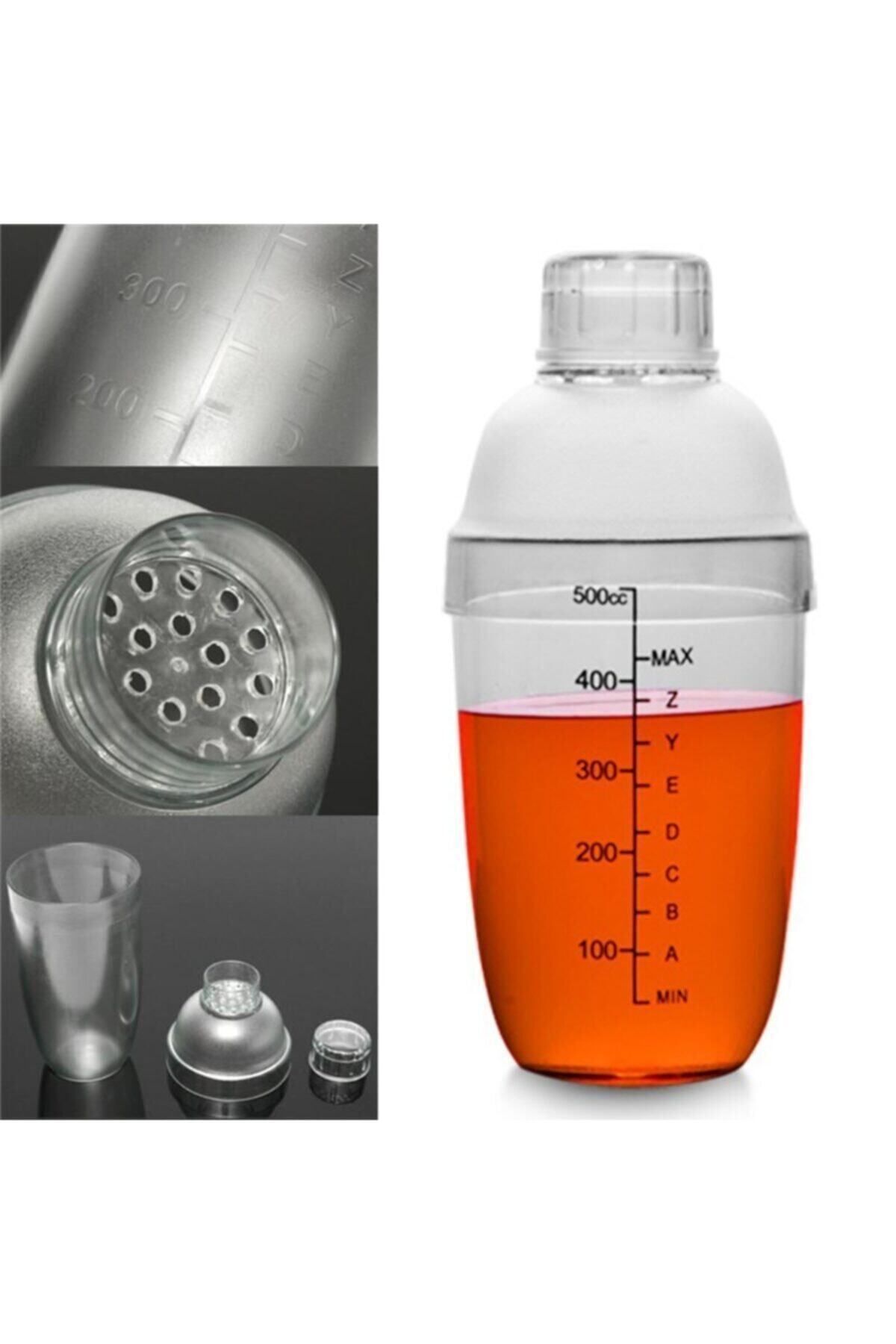 Leva House Polikarbon Şeffaf Kokteyl Shaker Karıştırıcı 500 ml