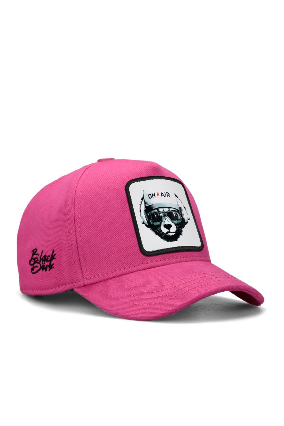 BlackBörk V1 Baseball Kids Ayı - 1bs Kod Logolu Unisex Pembe Çocuk Şapka (CAP)