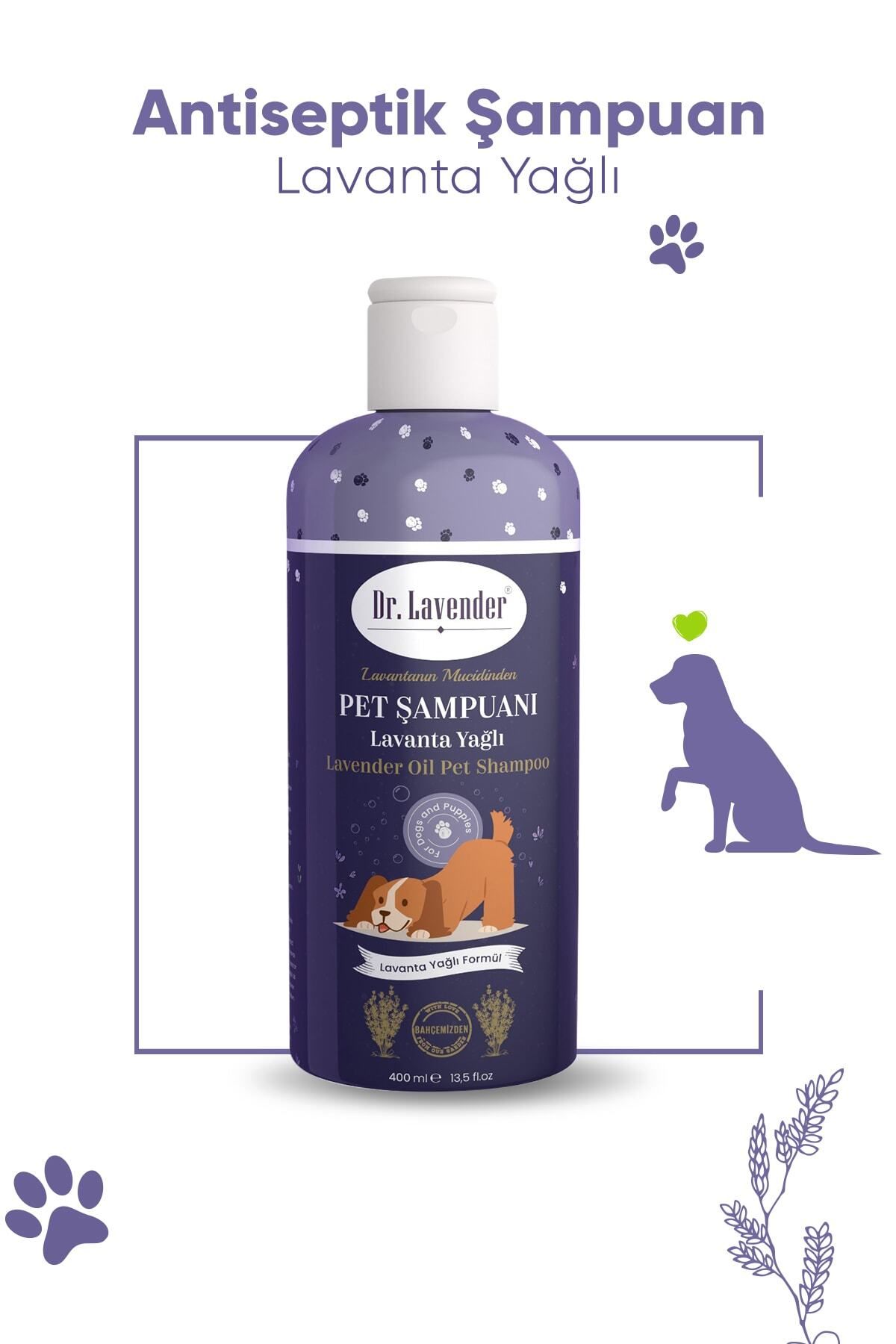 Gallipoli Lavender Lavanta Yağlı Köpek Şampuanı 400 Ml Antiseptik Pet Şampuan 2 Adet
