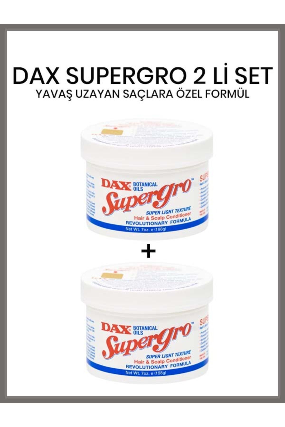 Dax Supergro 198 G - Yavaş Uzayan Saçlara Özel Saç Bakım Yağı X 2'li Set 8681153190941