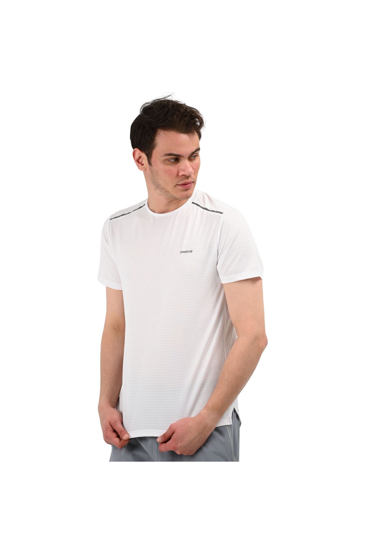 Sportive Conforto Erkek Beyaz Antrenman T-shirt 22ketp18d01-byz