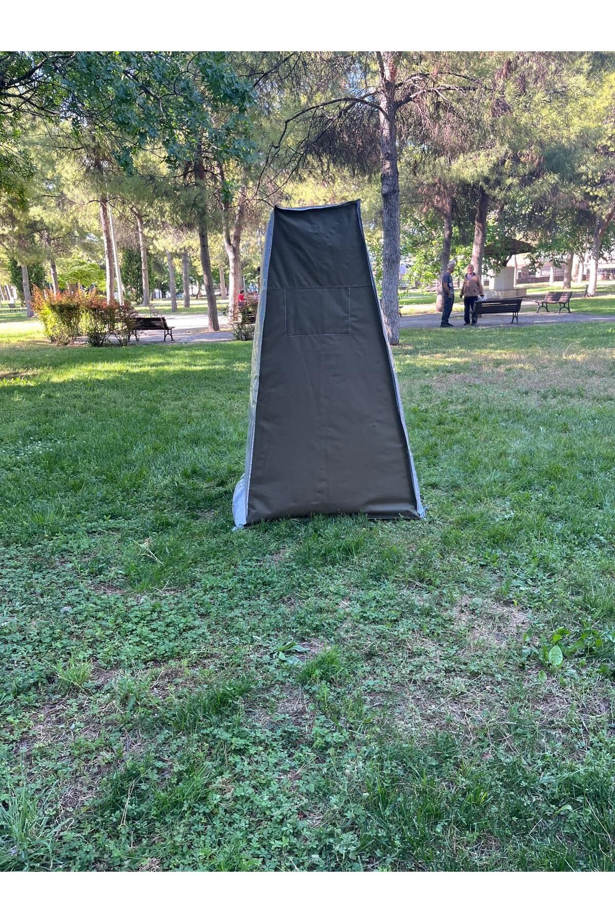 yamaç çadır kamp duş tuvalet giyinme çadırı haki yeşil gri