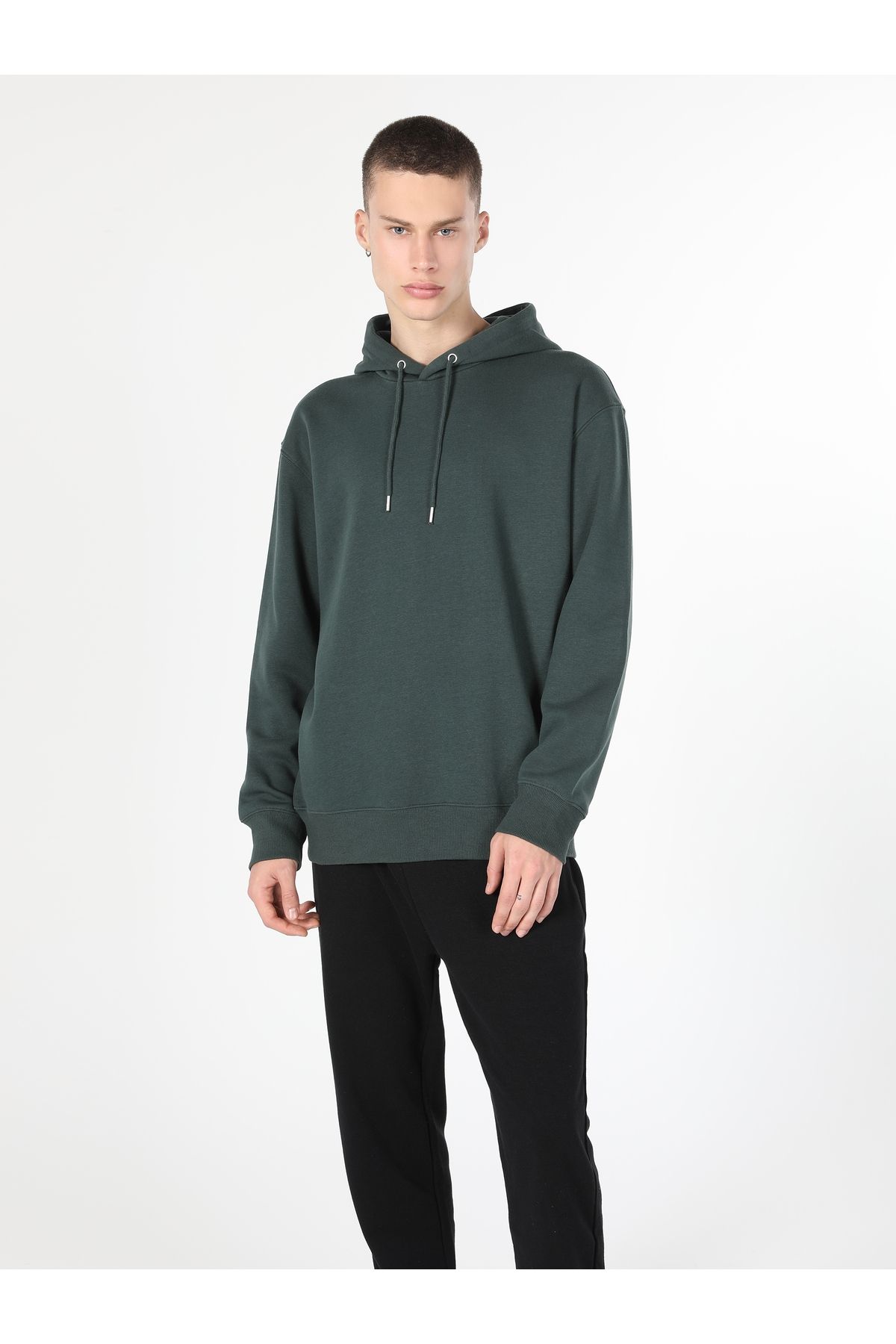 Colin’s Regular Fit Kapüşonlu Yeşil Erkek Sweatshirt Cl1055786