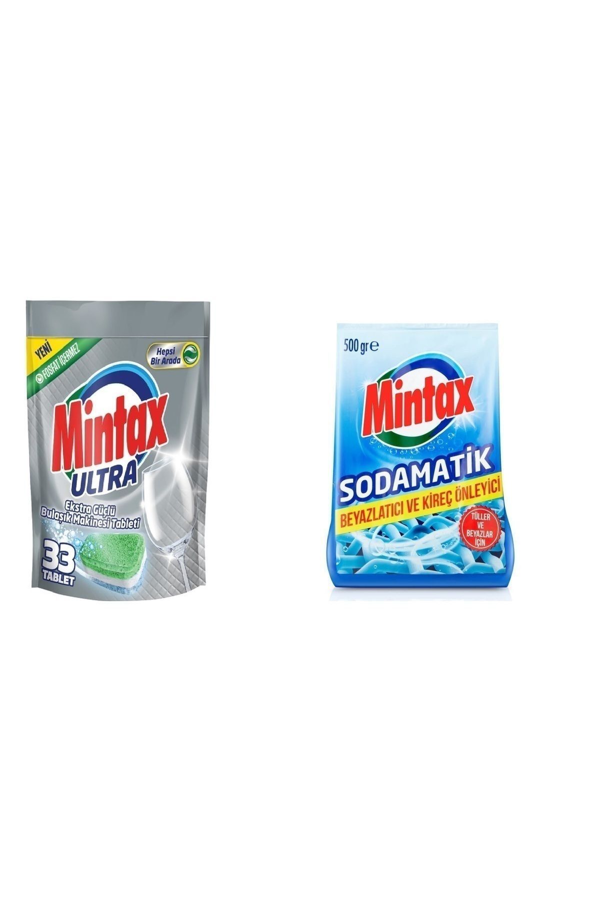 Mintax Ultra Bulaşık Makinesi Tableti 33'lü + Mintax Soda Matik