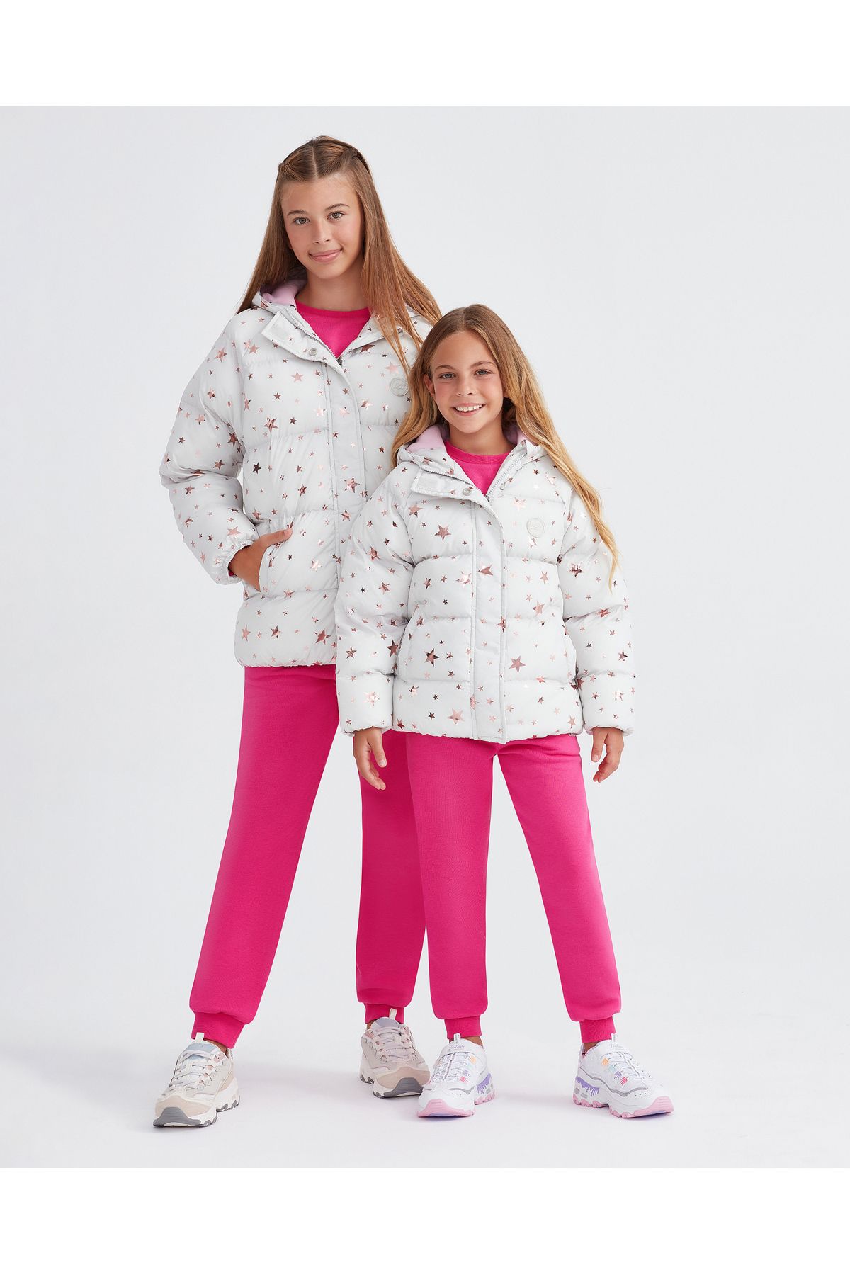 Skechers G Outerwear Padded Jacket Büyük Kız Çocuk Gri Mont Sk232042-032