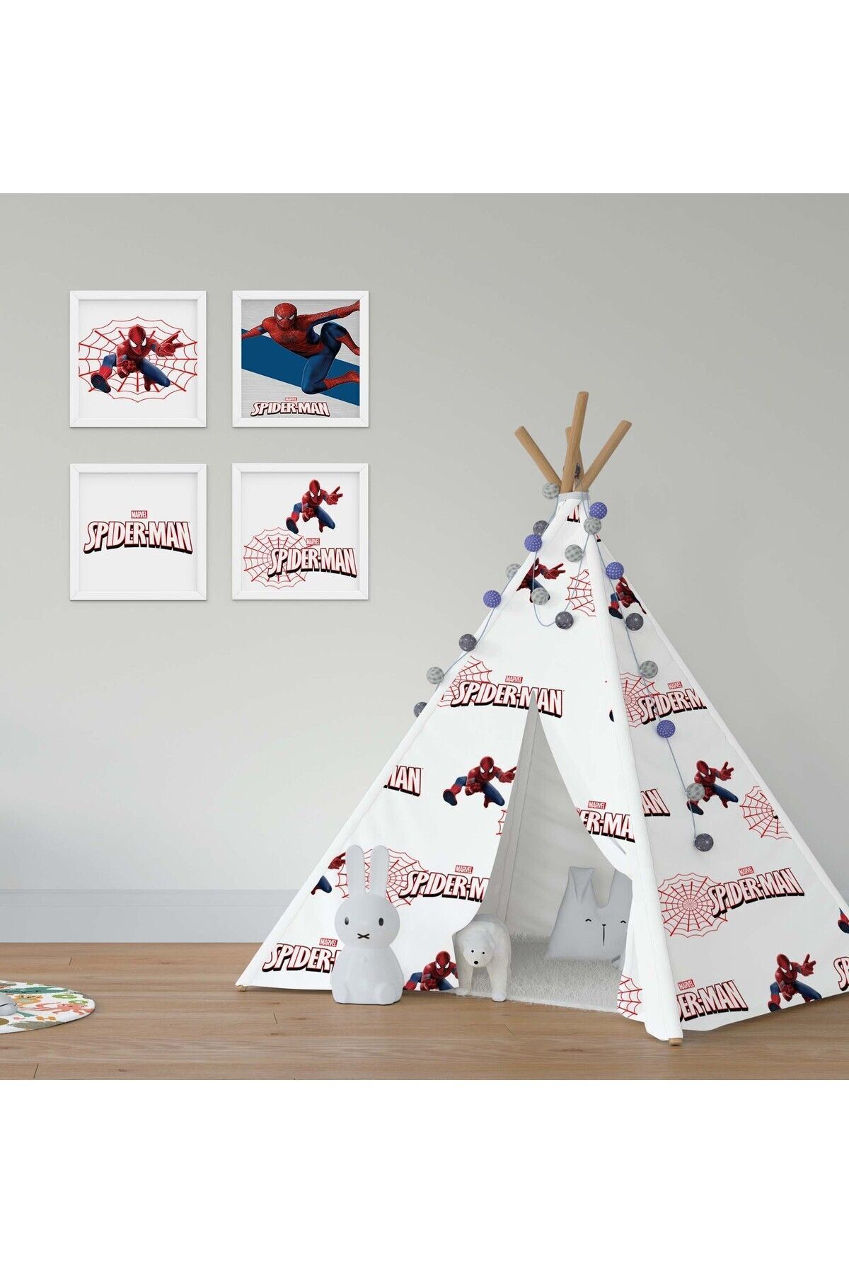 CİCİ ODAM Çocuk Bebek Odası Oyun Çadırı Örümcek Ağı Spiderman