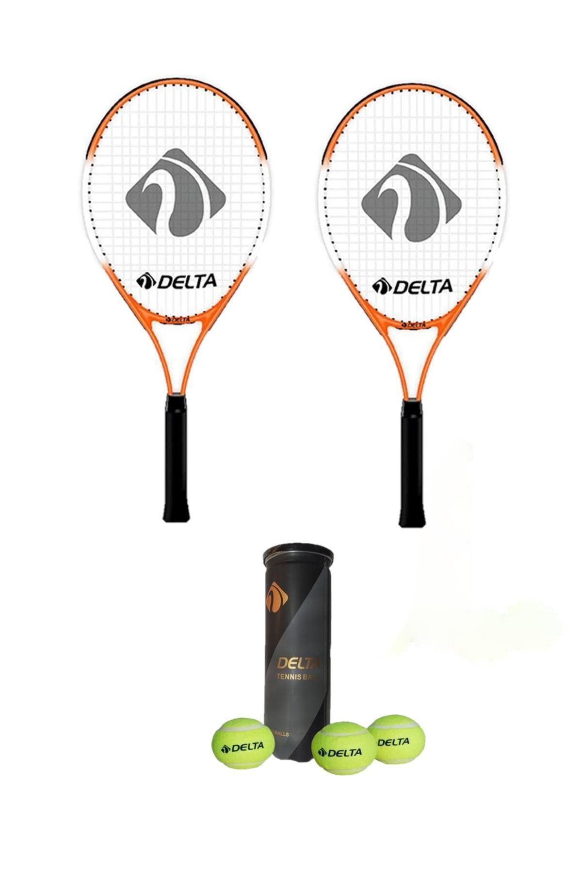 Delta 2 Adet Max Joys 23 İnç Çocuk Tenis Raketi + 2 Adet Tenis Çantası +  3 Adet Expert Seviye Maç Topu