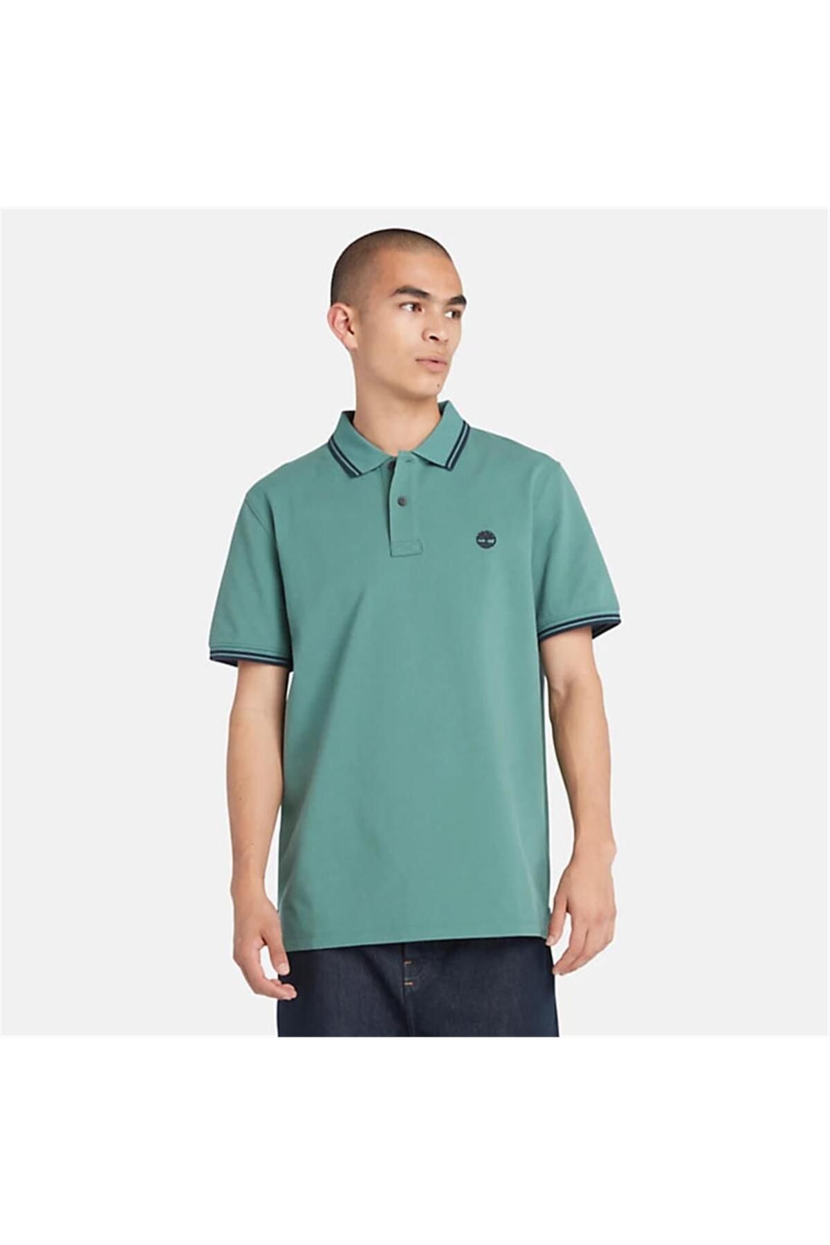 Timberland Tipped Pique Short Sleeve Polo Sea Pıne Erkek T-shirt