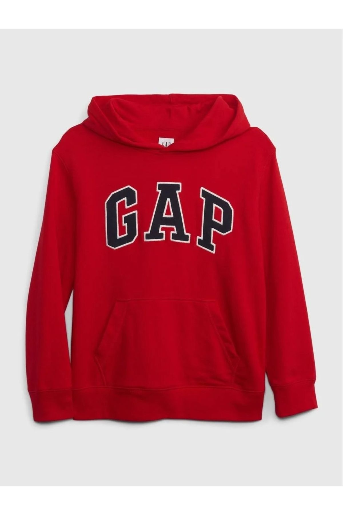 GAP Erkek Çocuk Kırmızı Gap Logo Kapüşonlu Havlu Kumaş Sweatshirt