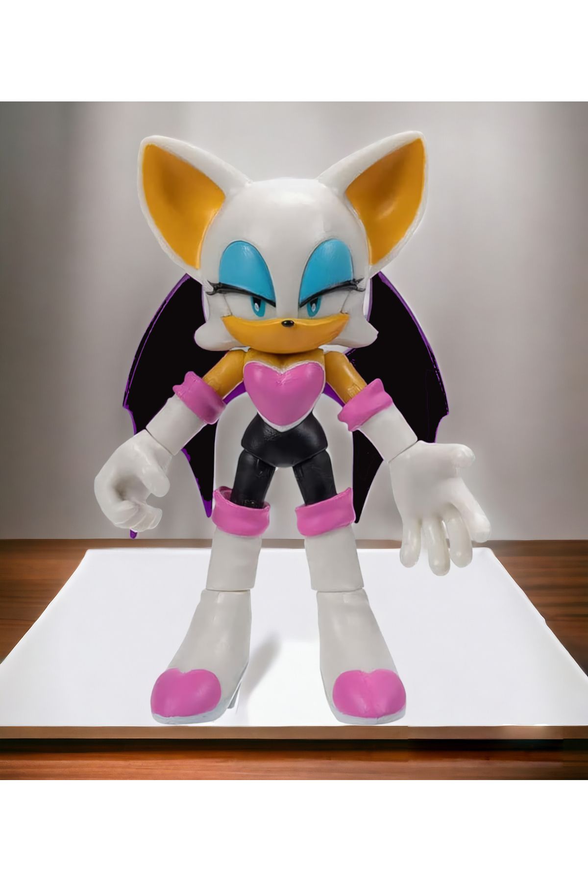 e-life Sonic Hedgehog Kirpi Sonic Anime Karakter Figür Eklemli Silikon Oyuncak Yarasa Rouge Bat 16 Cm.