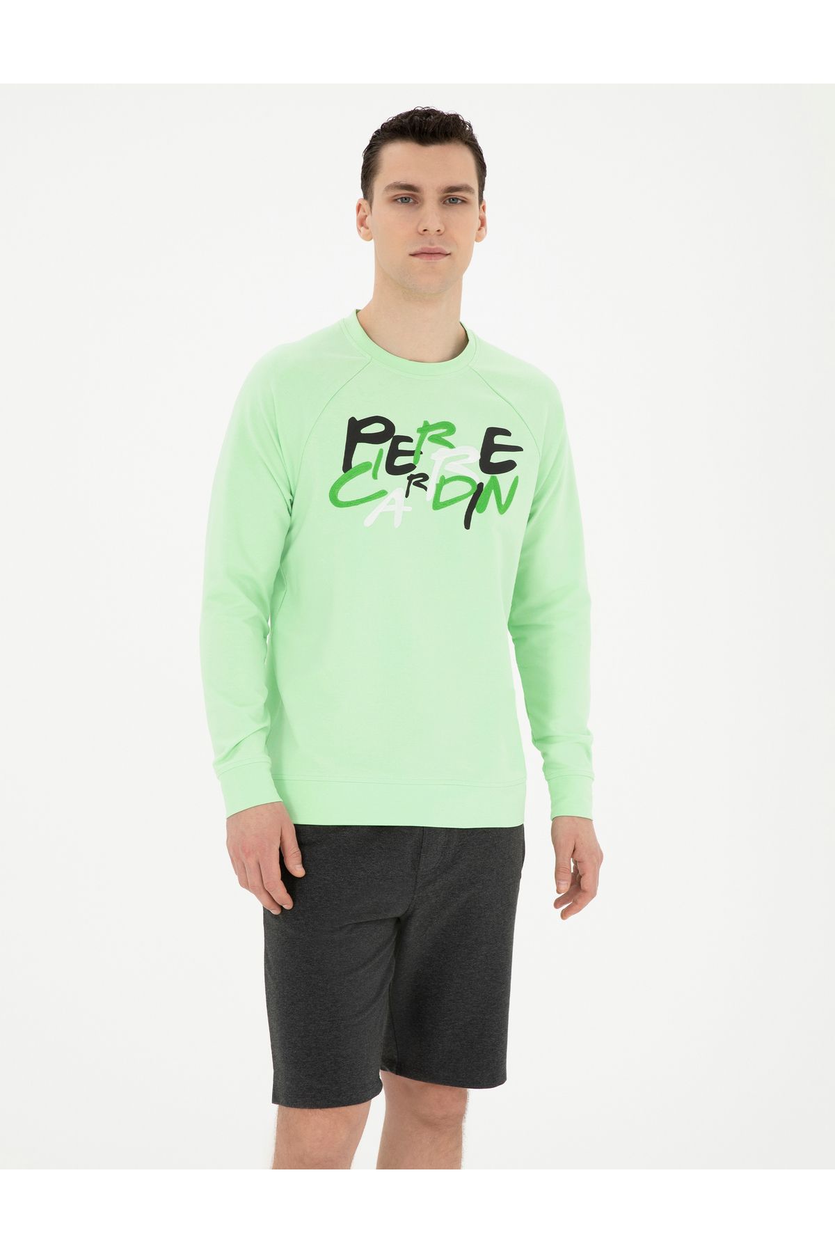 Pierre Cardin Fıstık Yeşili Regular Fit Sweatshirt 50285538-vr087