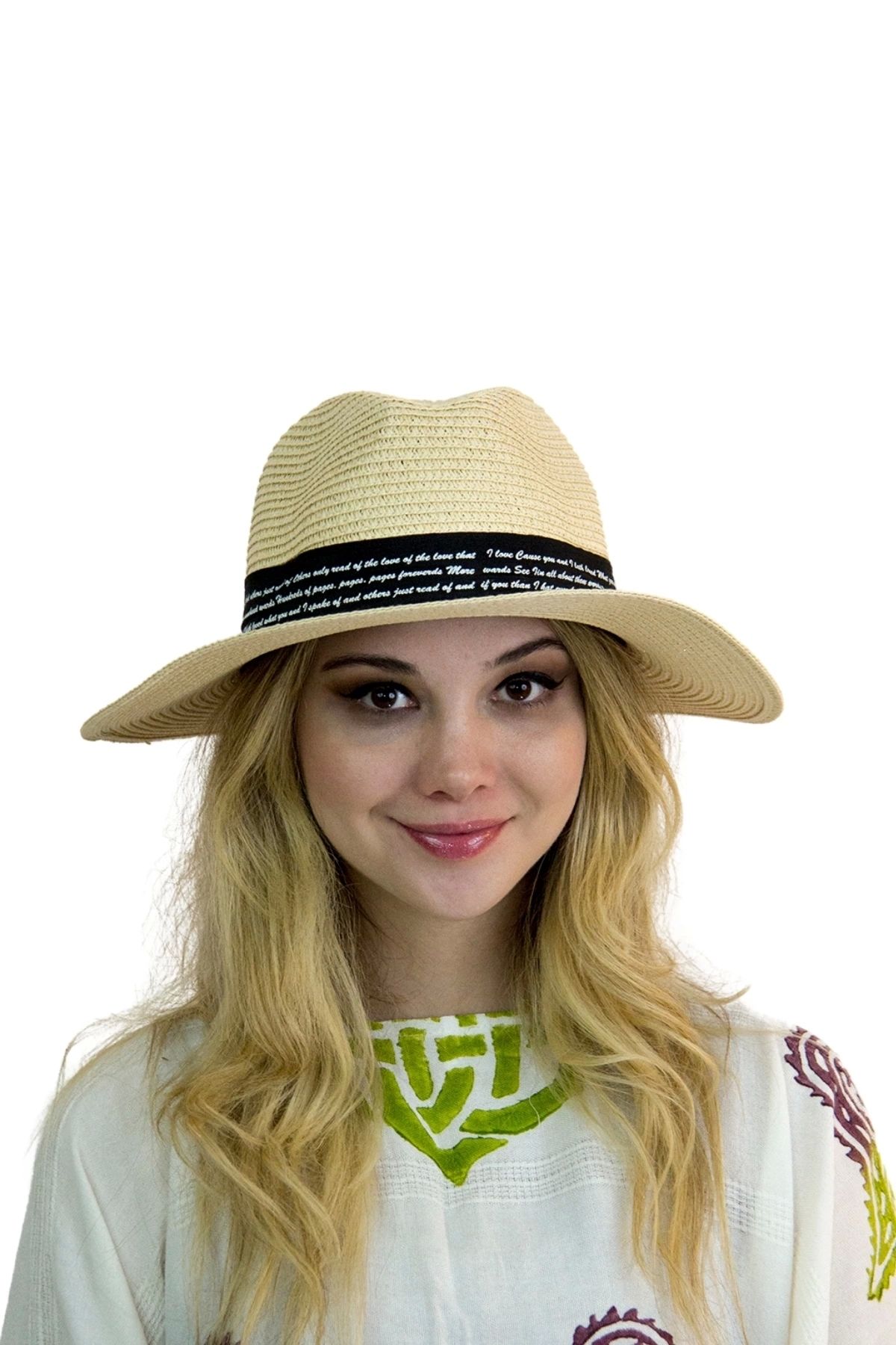 Bay Şapkacı Yazılı Fötr Kadın Şapka 3240