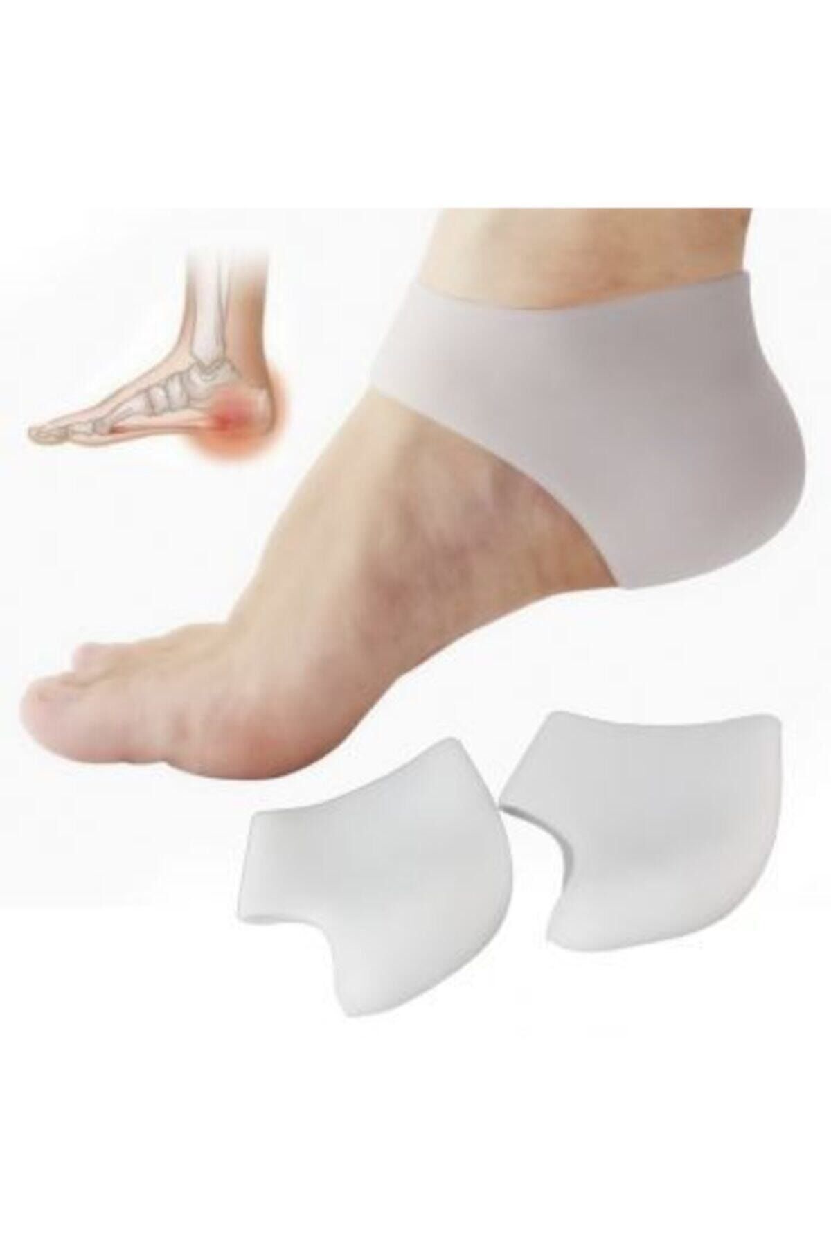 ORZEN Silikon Topuk Gömleği Dikeni Bunyon Çatlak Koruyucu Bandaj Ortopedik Ayak Destek Çorabı