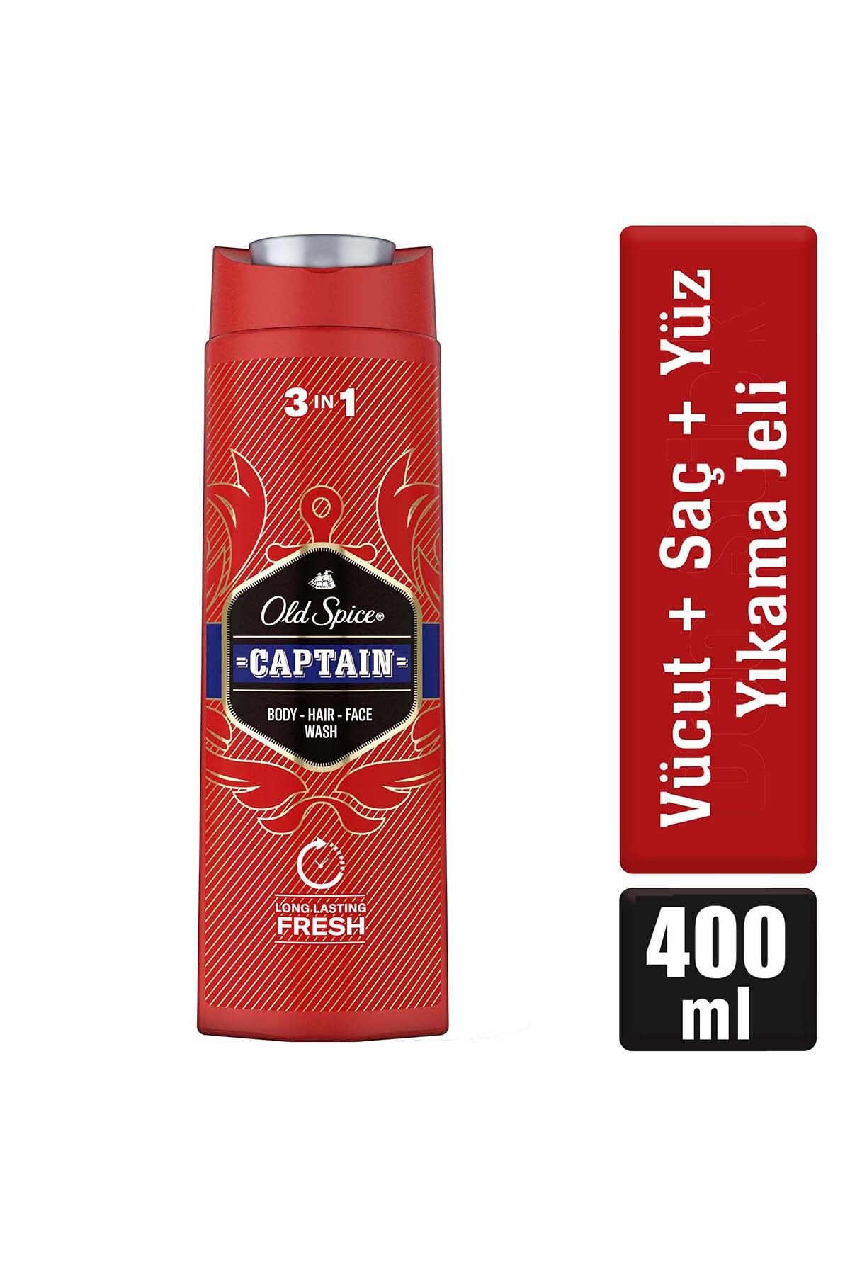 Old Spice Captain Erkekler Için Duş Jeli Ve Şampuan 400 ml