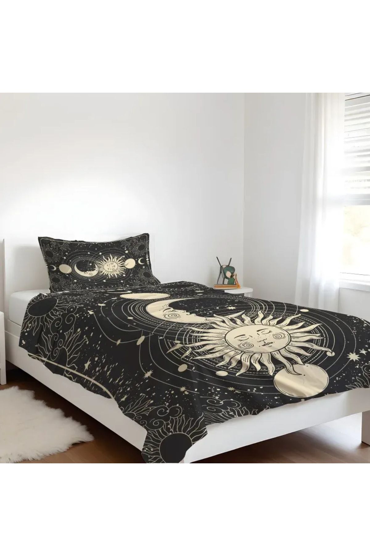 Şen Dekorasyon Sun and moon yatak örtüsü takımi