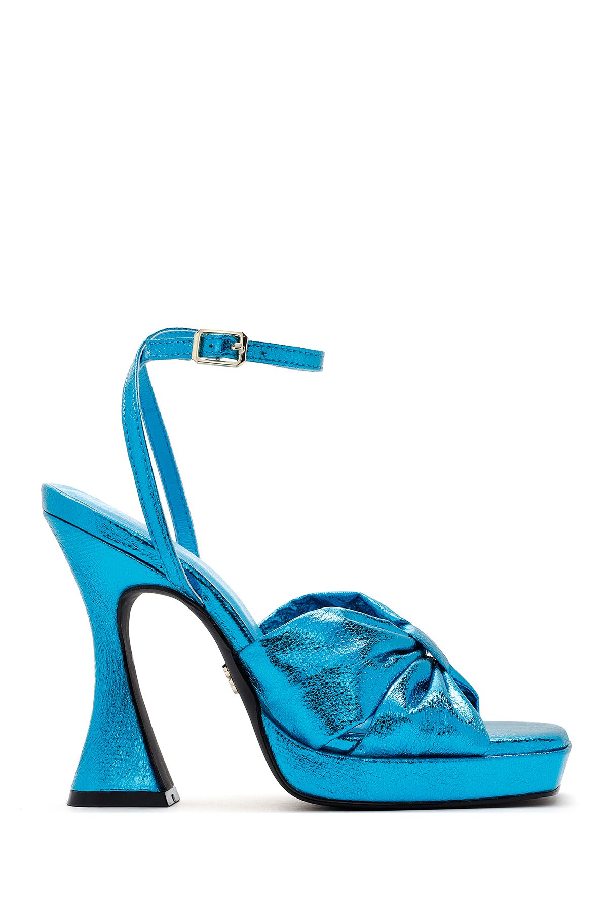 Derimod Kadın Mavi Platform Topuklu Sandalet