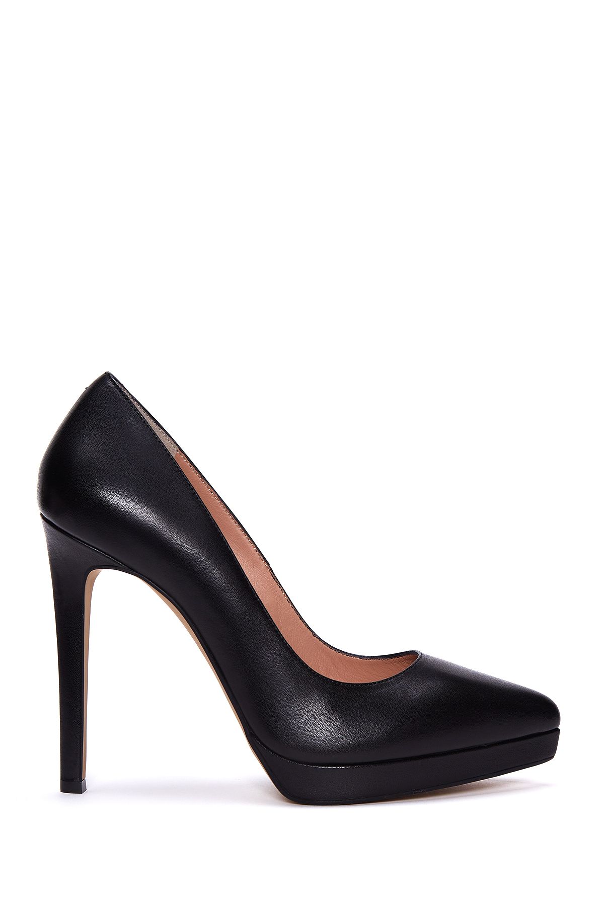 Derimod Kadın Siyah Deri Topuklu Ayakkabı