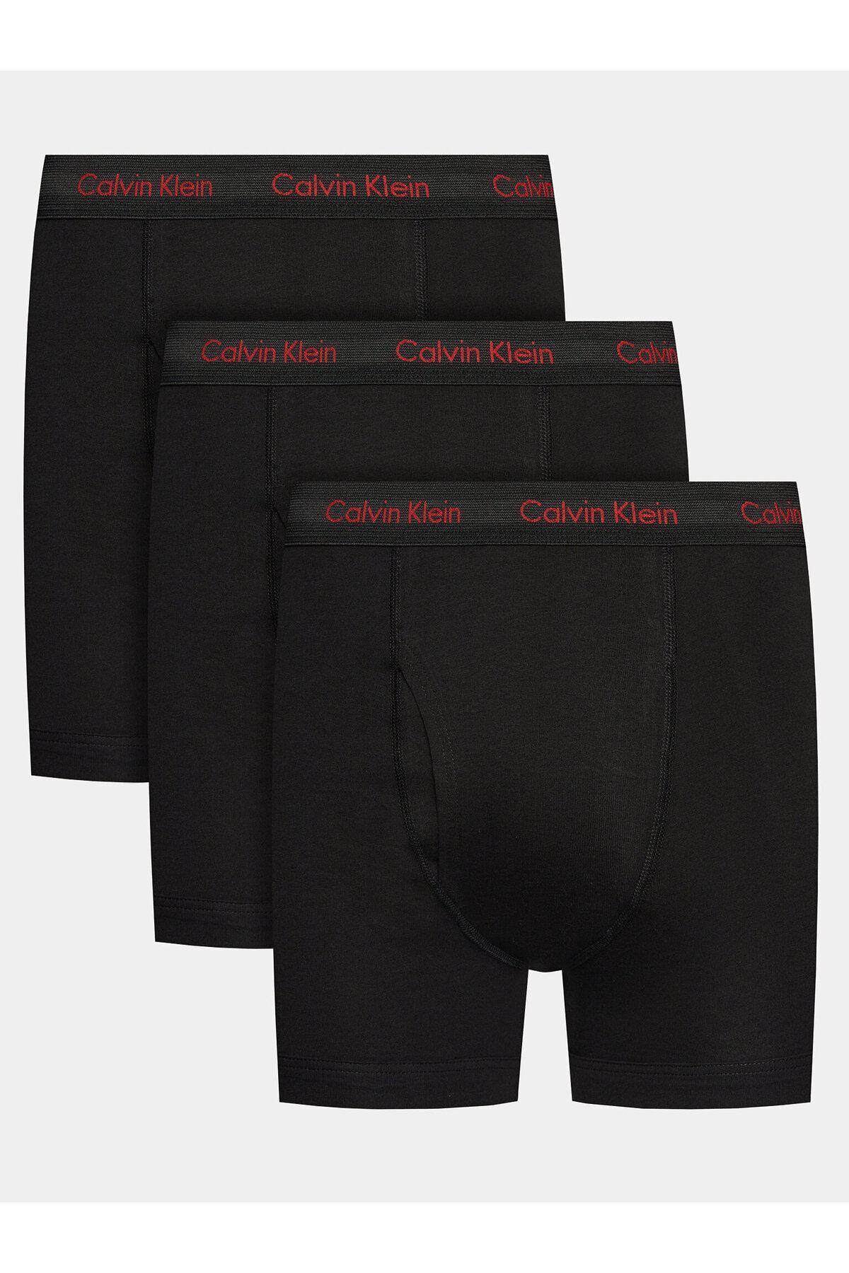 Calvin Klein Erkek Basic Calvin Klein İmzalı Bel Bantlı Siyah Boxer 000NB2616A-NC1
