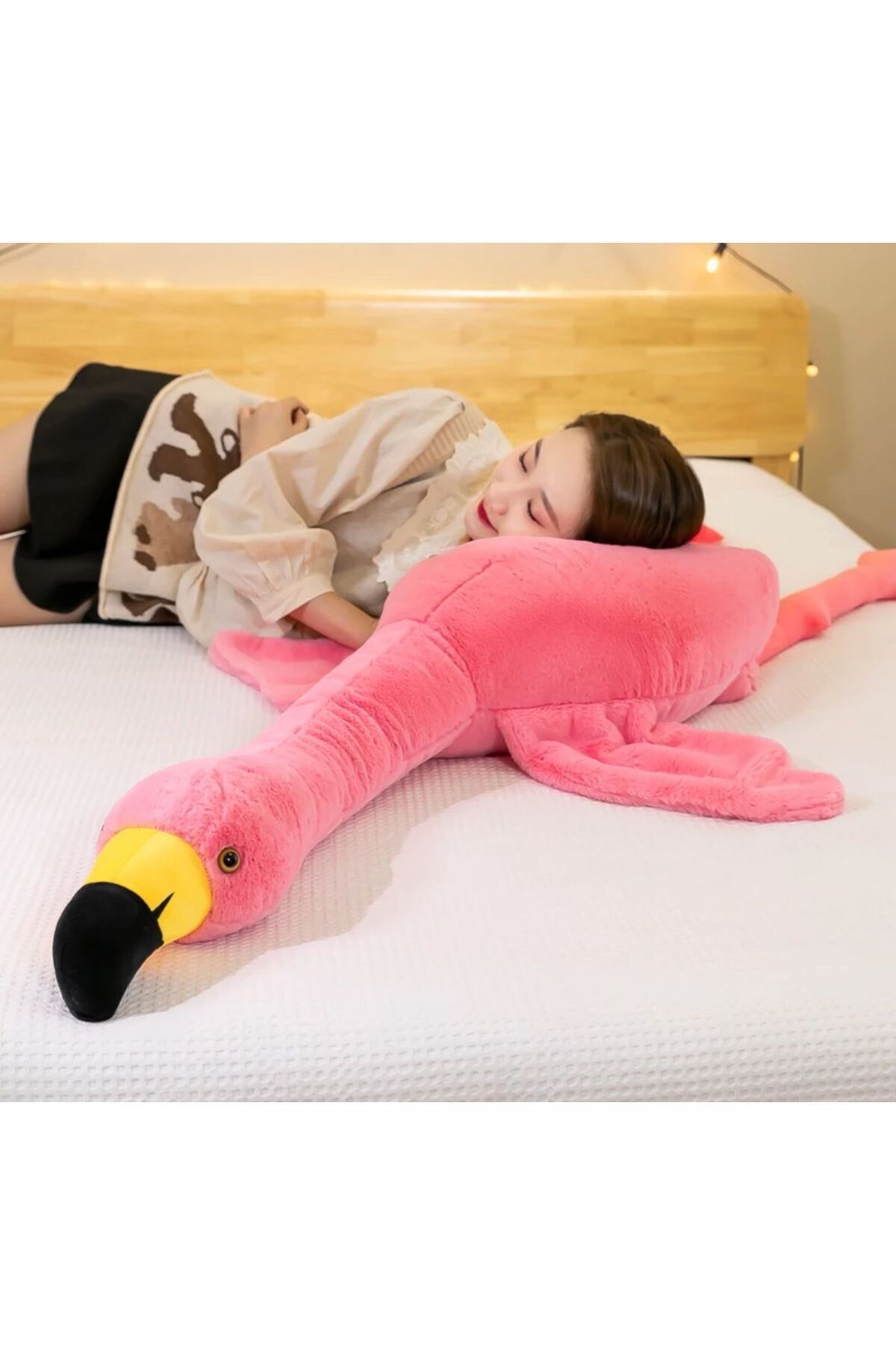 Happy Toys Sevimli Peluş Çocuk Uyku Arkadaşım Kaz 100 Cm Uyku Yastığı Ördek