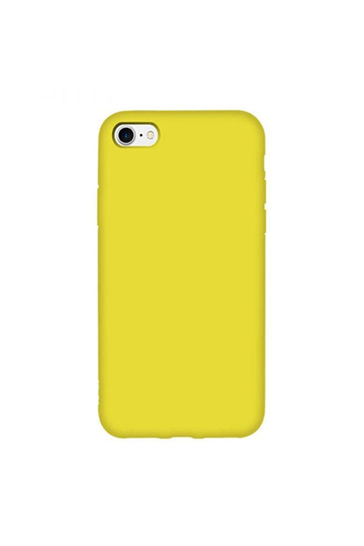 TrendCell Iphone 6 / 6s Uyumlu Içi Kadife Lansman Silikon Kılıf Kapak Sarı