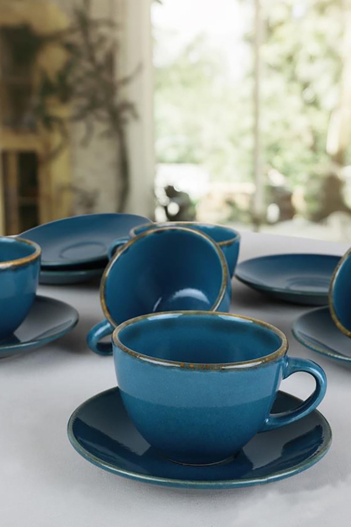Keramika Çay & Nescafe Fincanı Takımı 6 Kişilik 12 Parça
