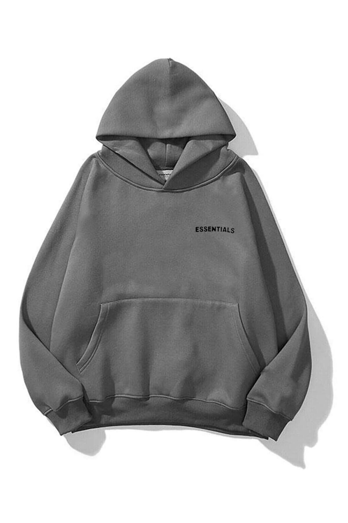 Trendiz Unisex 303 Essential Sweatshirt Hoodie Antrasit