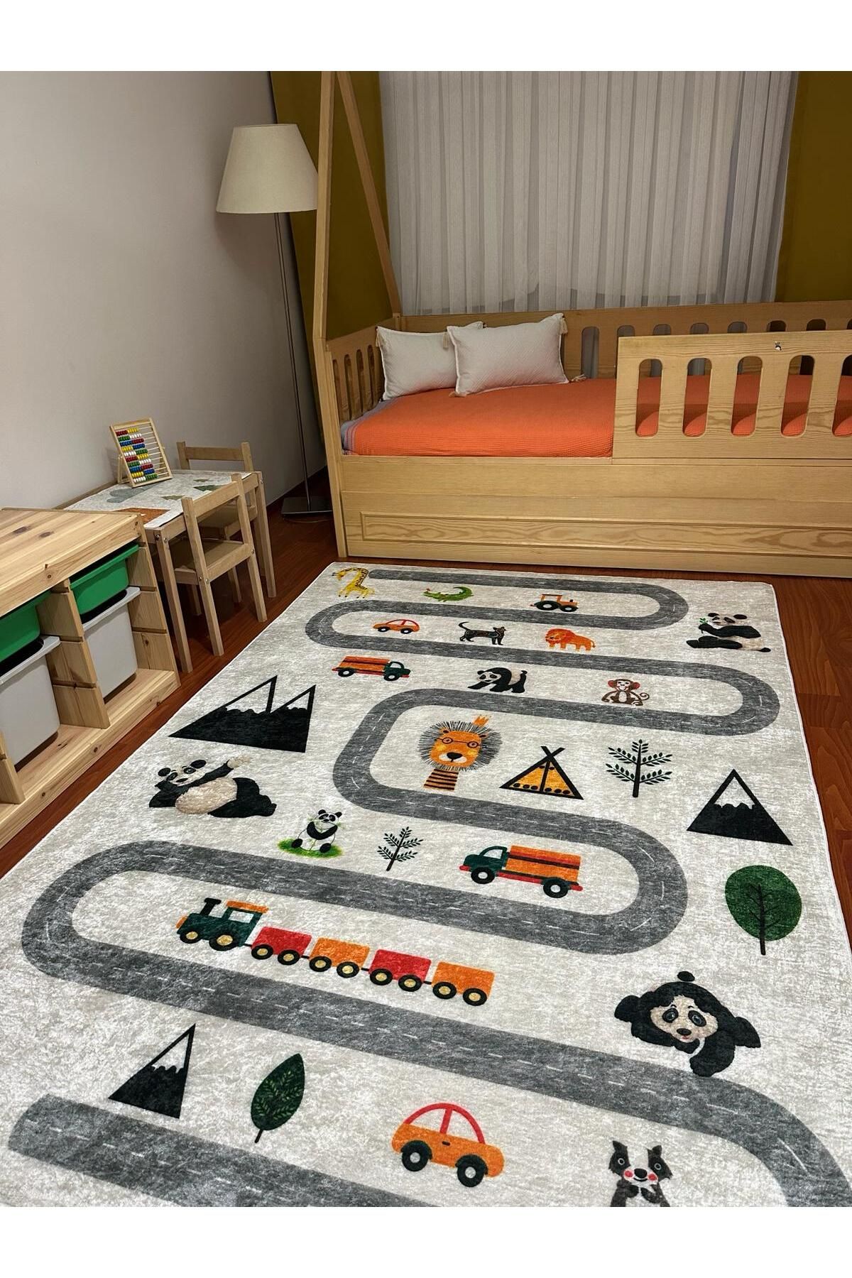 ALLGELSİN Yıkanabilir Kaymaz Taban Çocuk odası Halısı Üç Farklı Ölçü Seçeneği Bebek Odası Halıları Oyun Halısı
