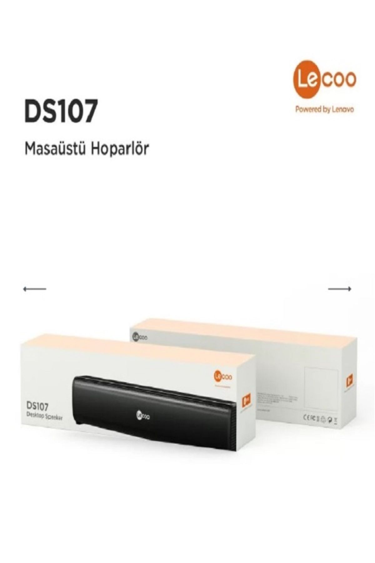 Lecoo DS107 Kablolu USB/AUX Stereo 6W Soundbar Taşınabilir Hoparlör Siyah