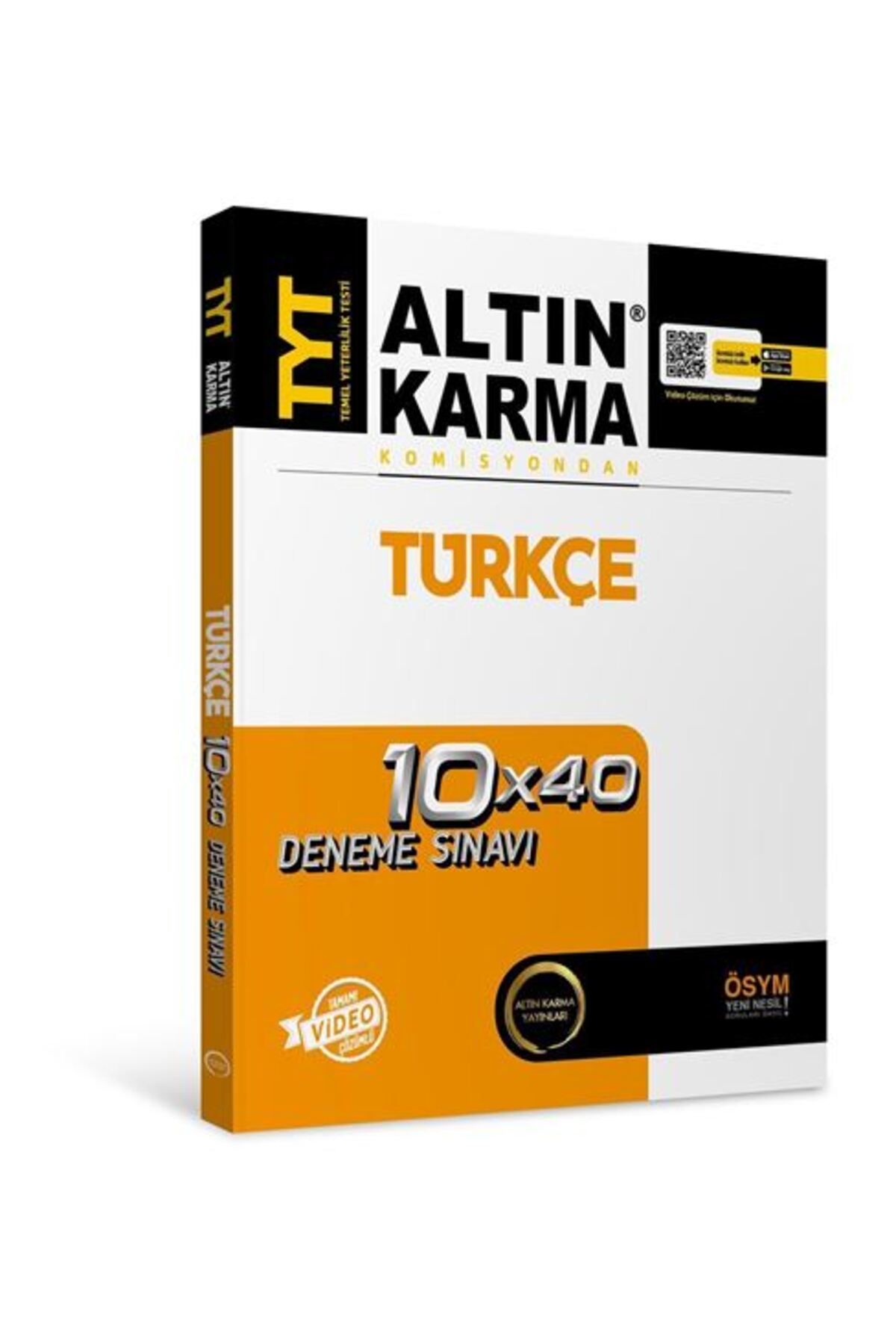 Altın Karma Yayınları Tyt Türkçe Tamamı Video Çözümlü 10x40 Deneme Sınavı