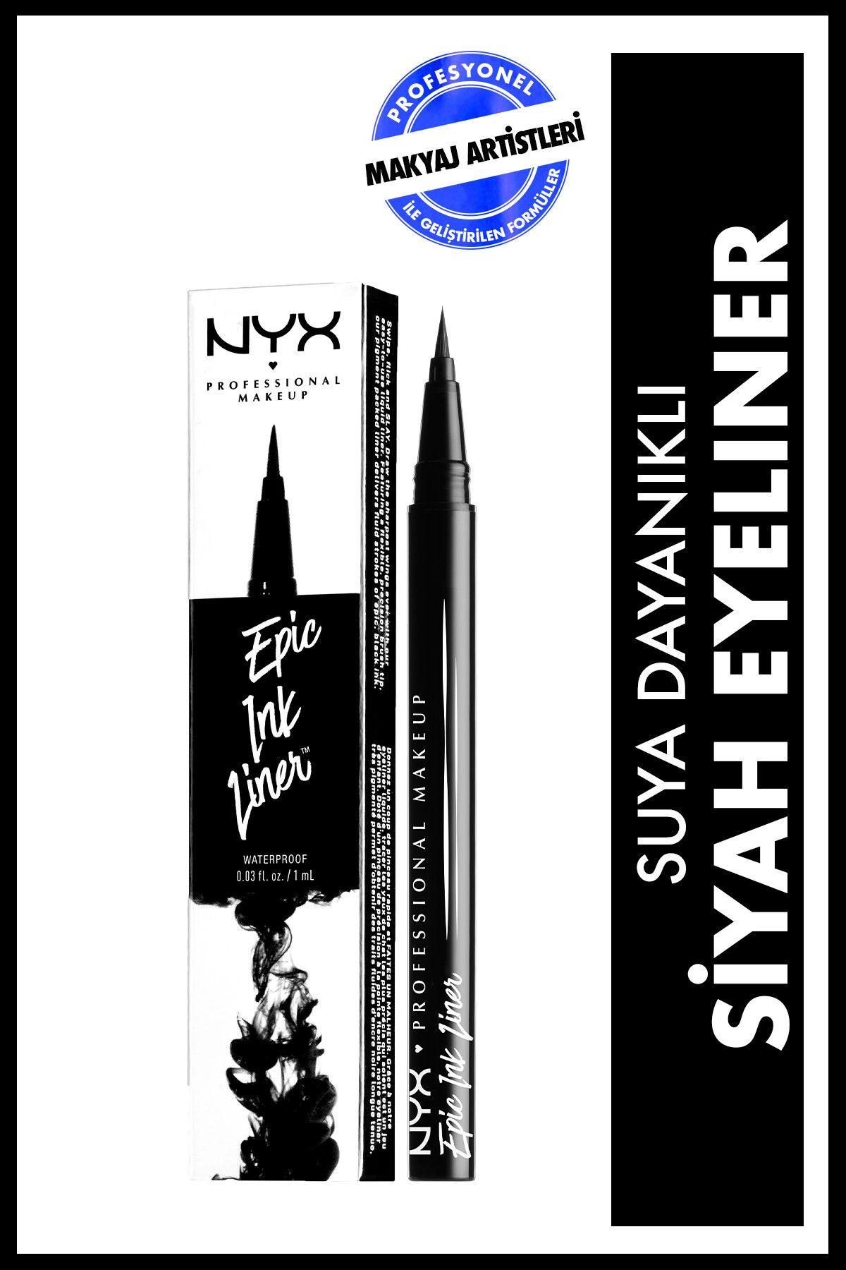 NYX Professional Makeup Siyah Eyeliner - Epic Ink Liner 800897085605