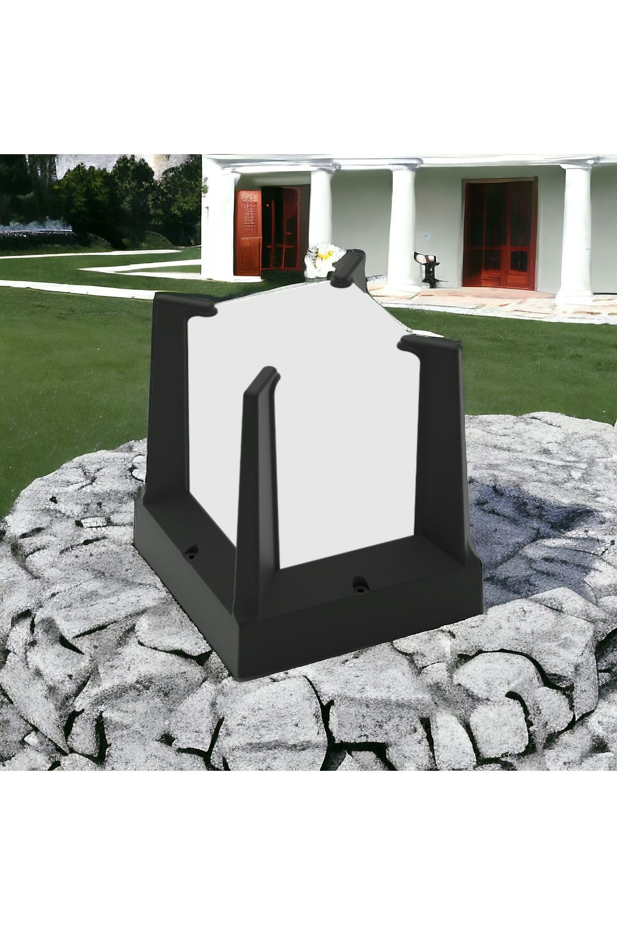 fullreyon Beyaz Işık Ampul Dahil E27 Duy Bahçe Duvar Armatürü, Modern Yeni Tasarım Dekoratif Set Üstü Aplik