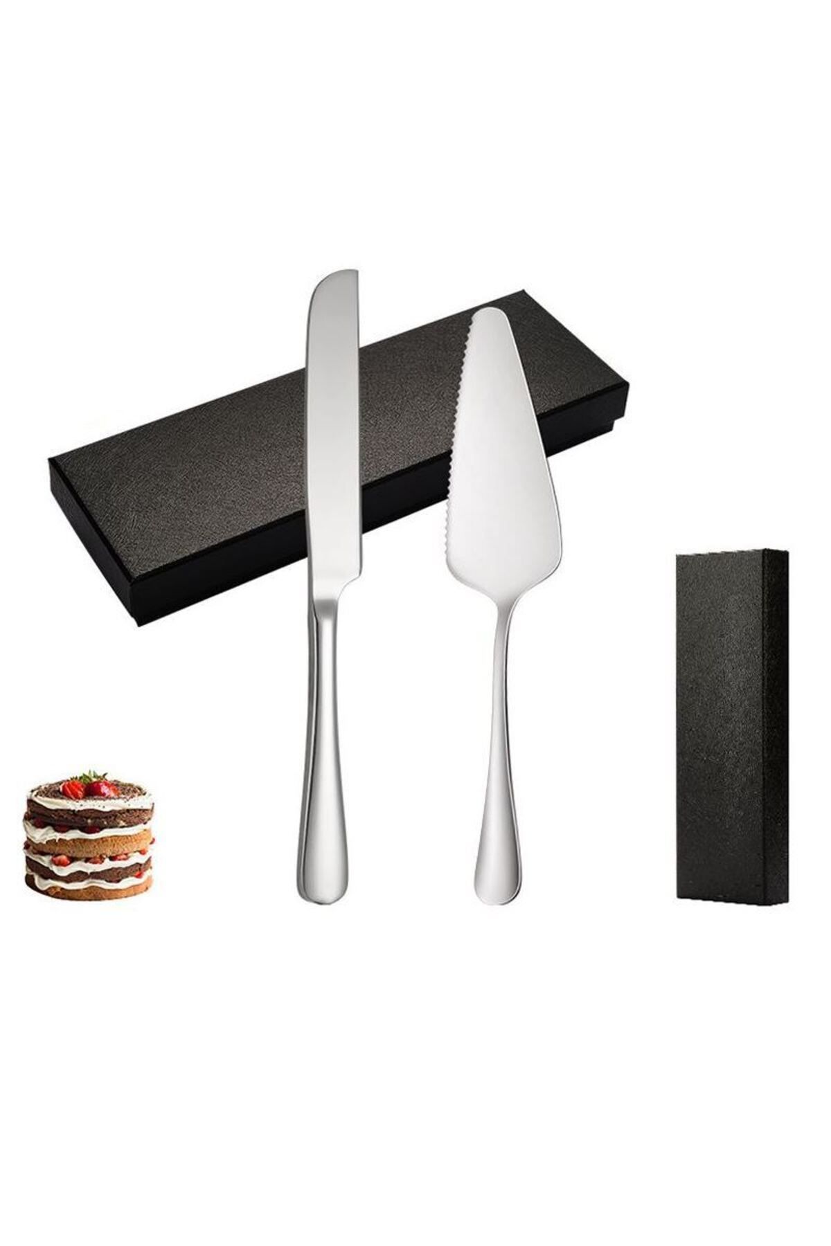 Weather Forecast Çelik Silver Pasta Spatula Bıçak Seti Kek Sunum cin512by