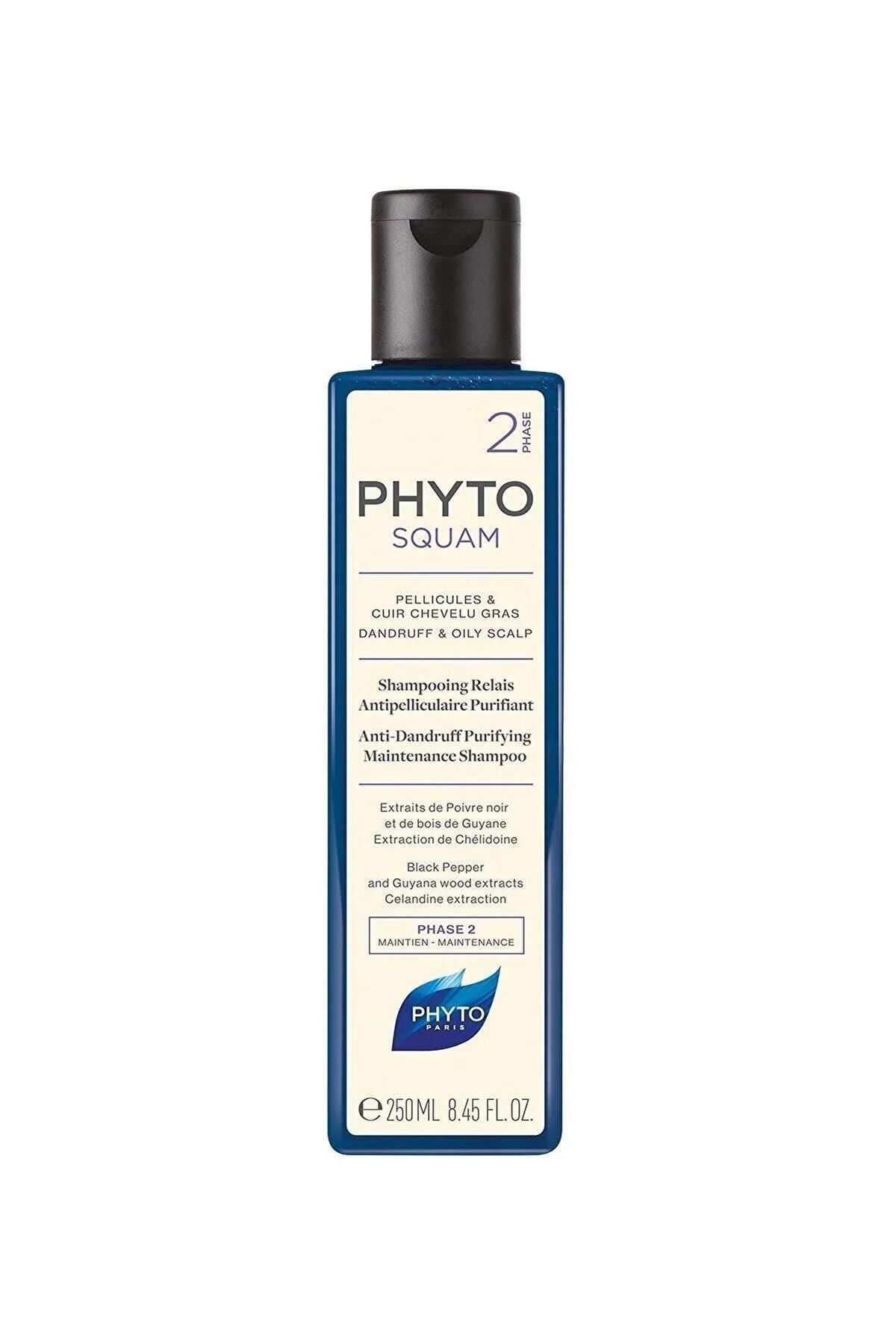 Phyto Phytosquam Purifying Shampoo Yağlıya Dönük Saçlar için Kepeğe Karşı Arındırıcı Bakım Şampuanı