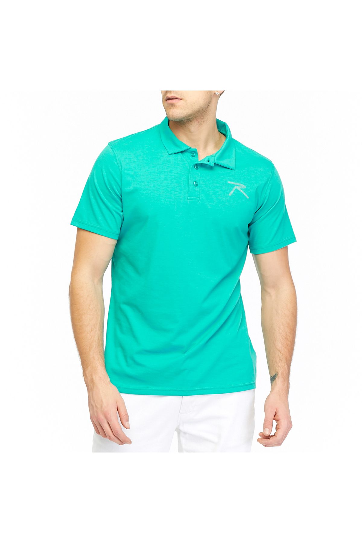 raru Erkek Kısa Kollu Polo T-shirt Ostendo Yeşil