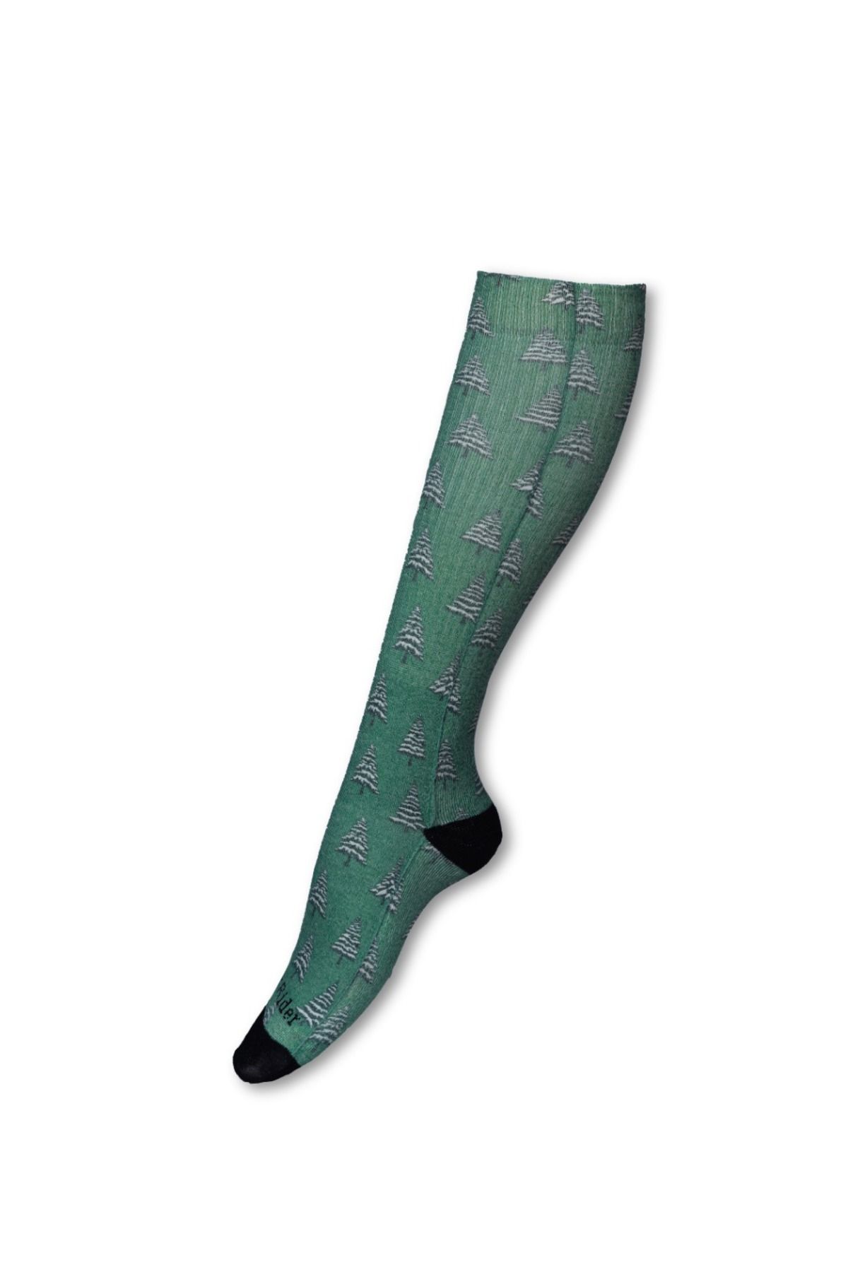 CANTERİDER Çam Ağacı Desenli Yeşil Binici Çorabı