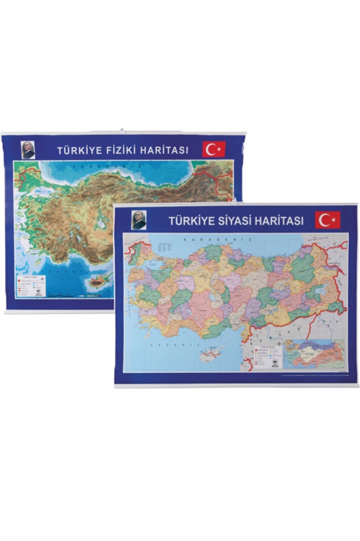 Gülpaş Harita Türkiye Siyasi-fiziki Çıtalı 70x100 999