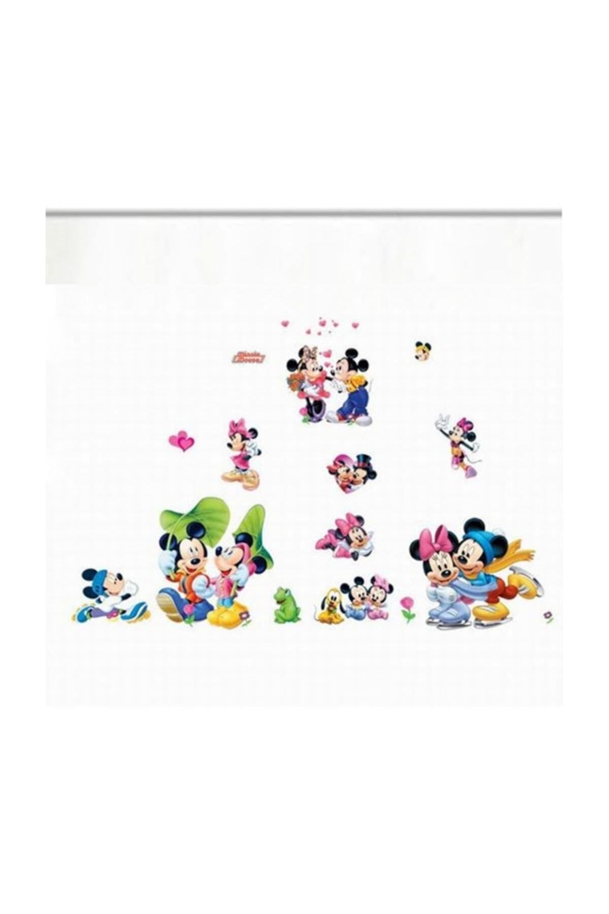 KT Decor Süper Kahramanlar Mickey Mouse & Minnie Mouse Duvar Sticker Seti 3