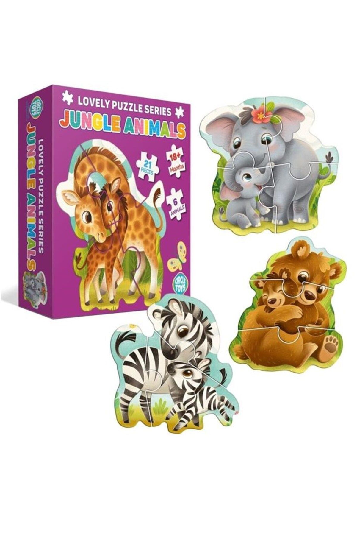 Circle Toys Lovely Puzzle Jungle Anımals