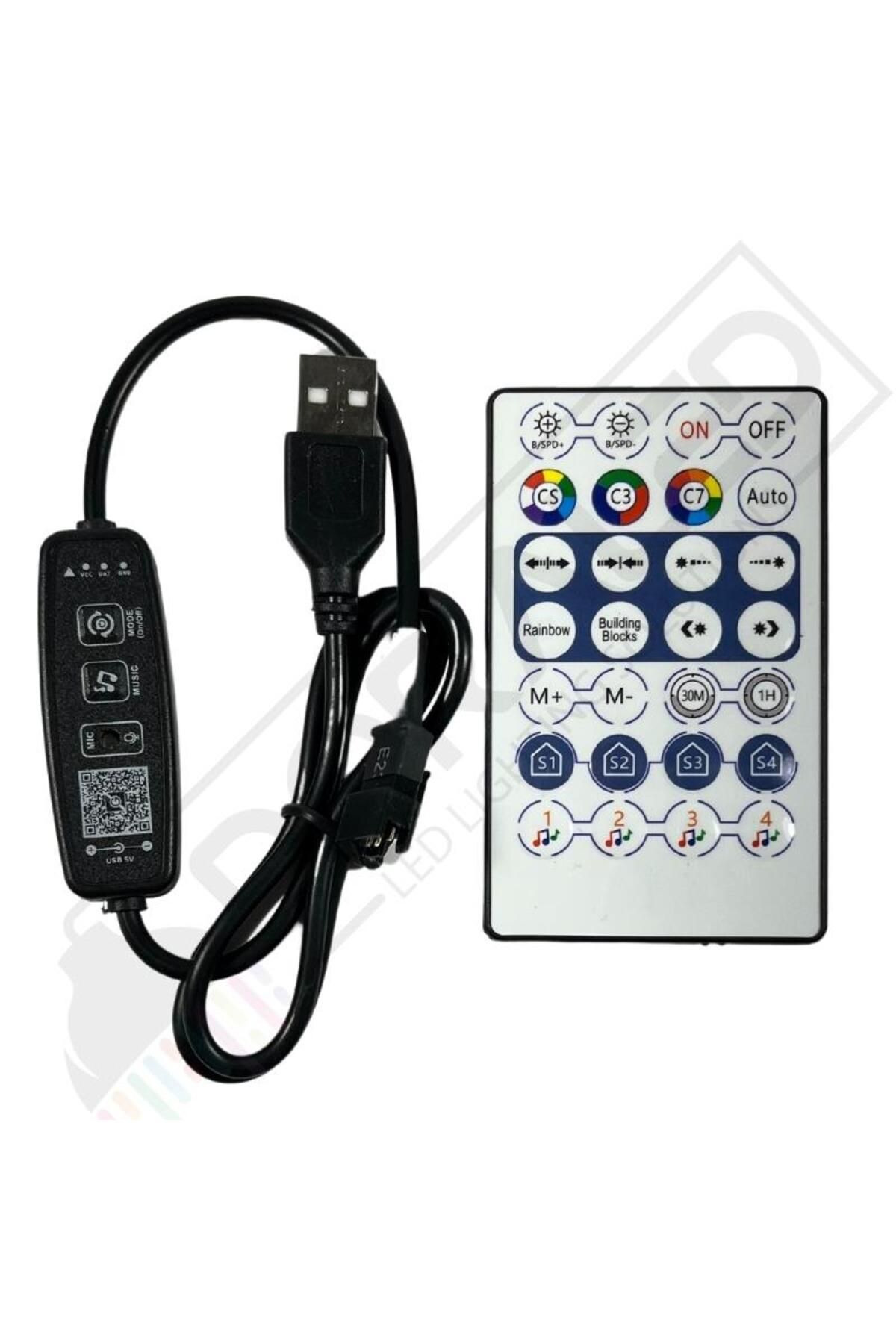 DORA LED USB Girişli Bluetooth WS2811-WS2812B Pixel Kontrol Devresi Müzik Modlu