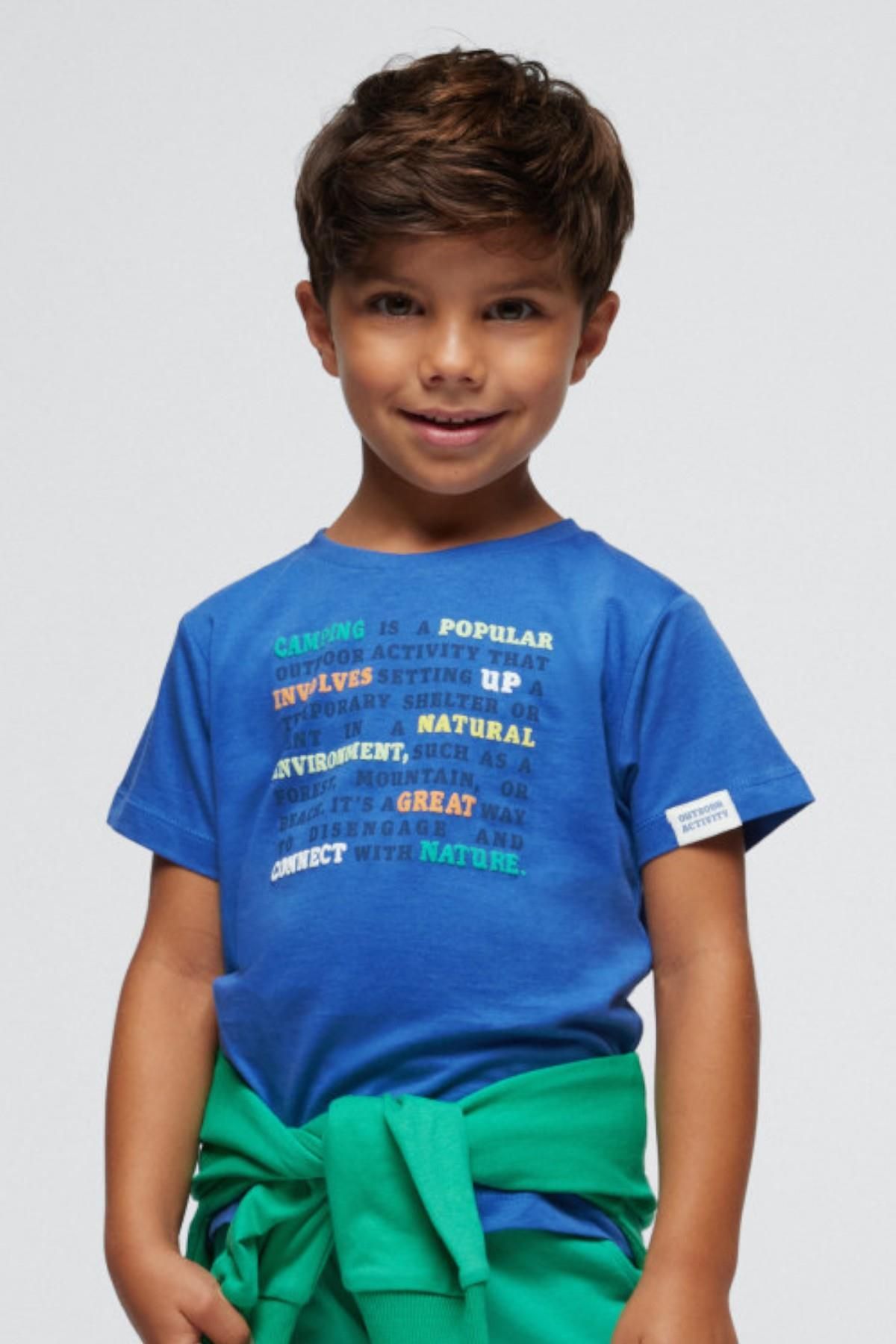 Mayoral Erkek Çocuk 3-9 Yaş Kısa Kol Ikili T-shirt Set 3005 Mavi