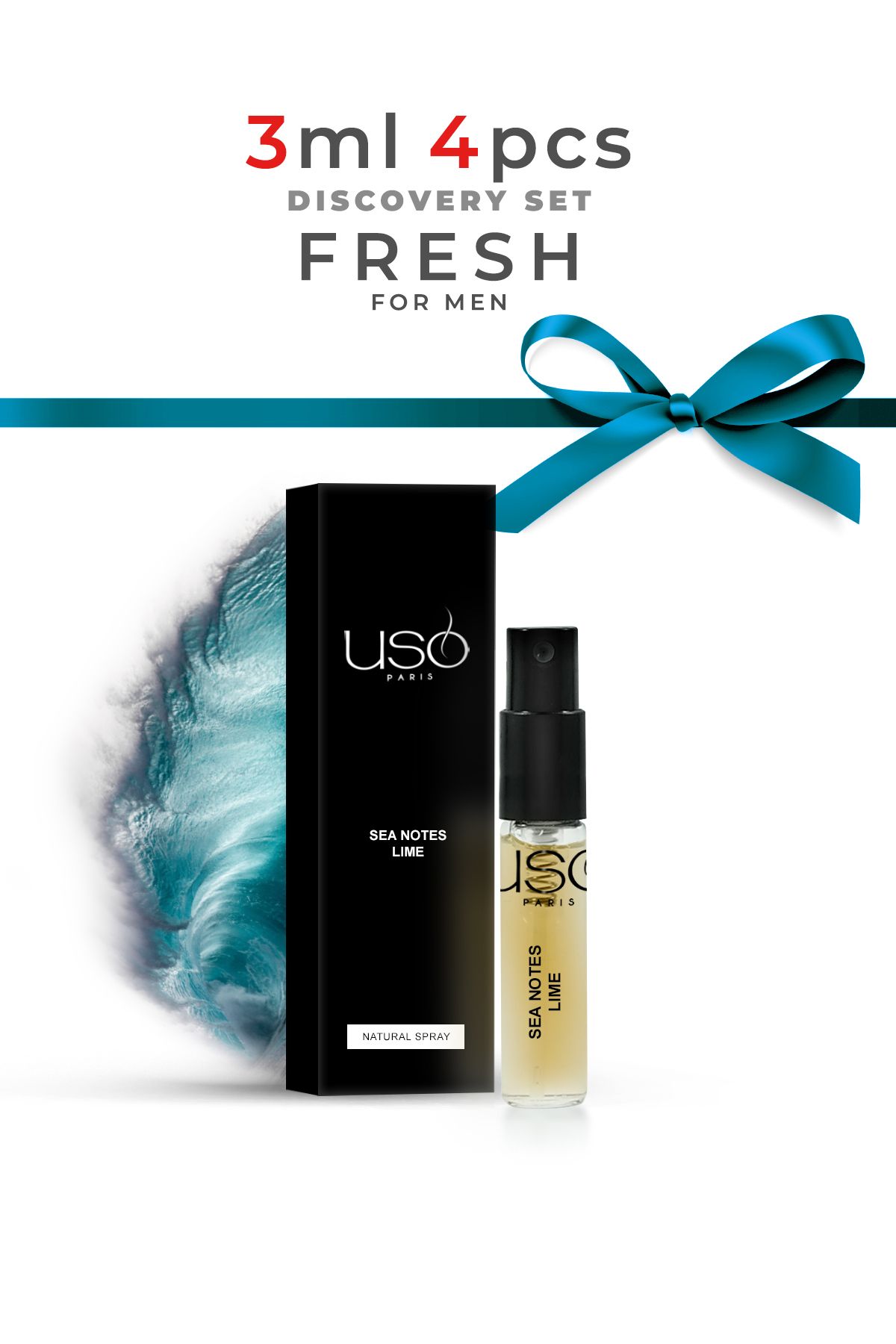 USO Fresh Parfum Discovery Set 3ml X 4 Pcs Men