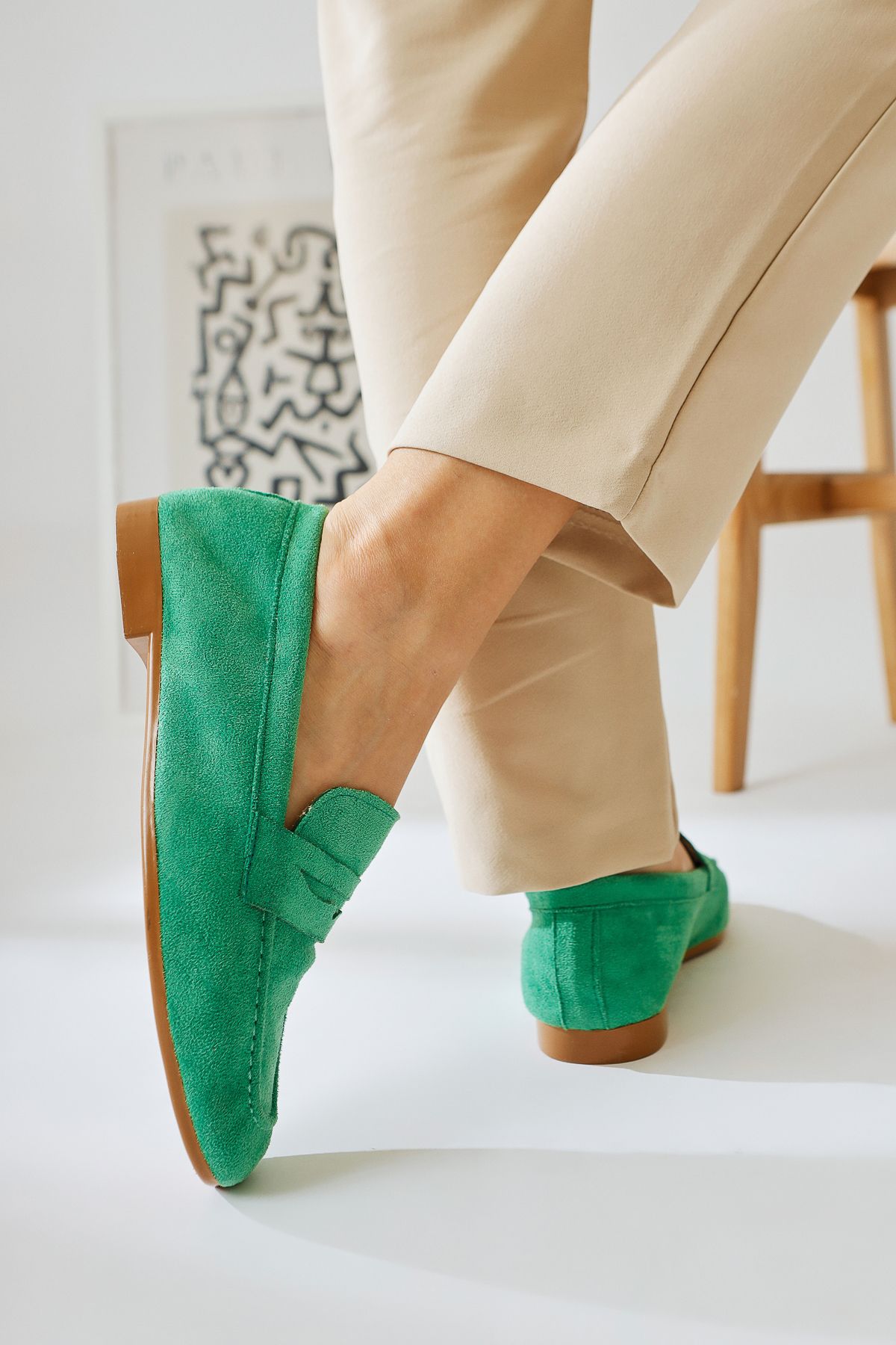 Limoya Sheri Yeşil Süet Günlük Ayakkabı