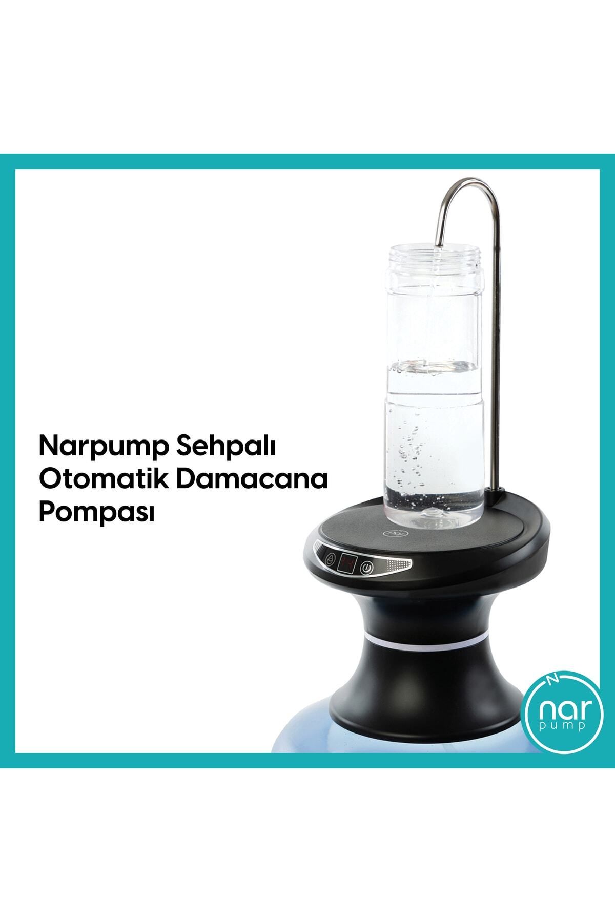Narpump Masa Tipi Damacana Pompası Hızlı Sessiz  Usb Şarjlı Otomatik Dakikada 1.7 Litre Su Çıkışı