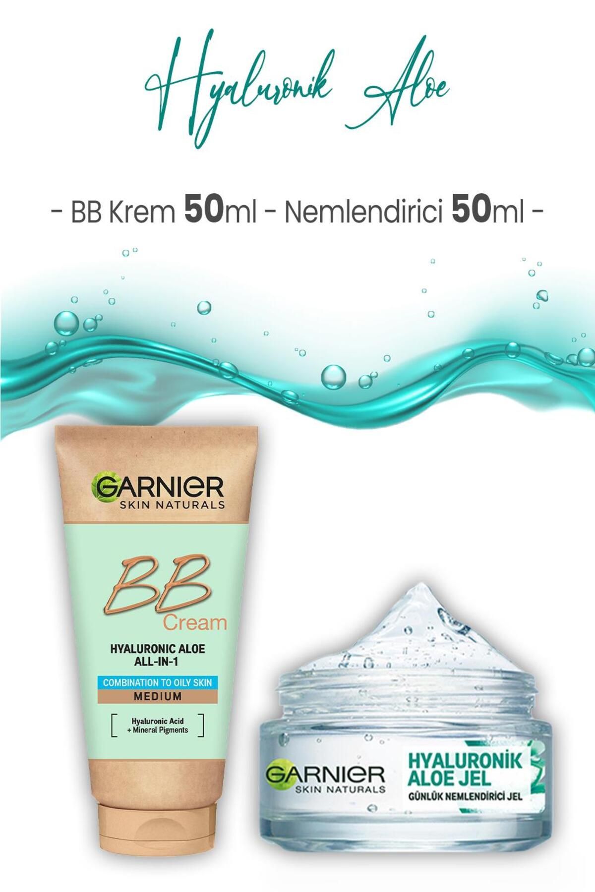 Garnier Hyaluronik Aloe Nemlendirici 50 ml ve BB Krem Orta Ton 50 ml