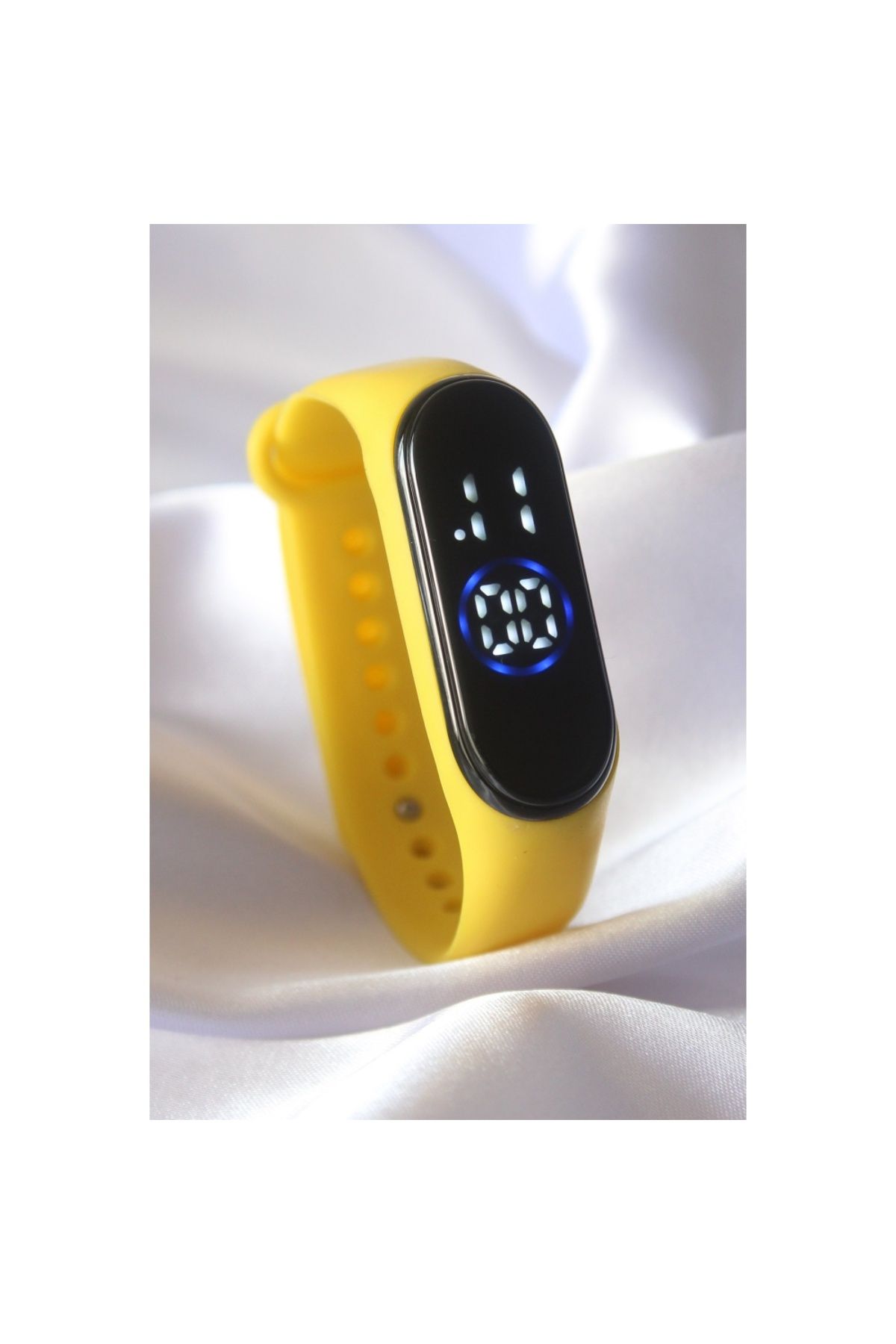 Skygo Sarı Renk Silikon Kordon Led Dokunmatik Saat - TJ-BS3452