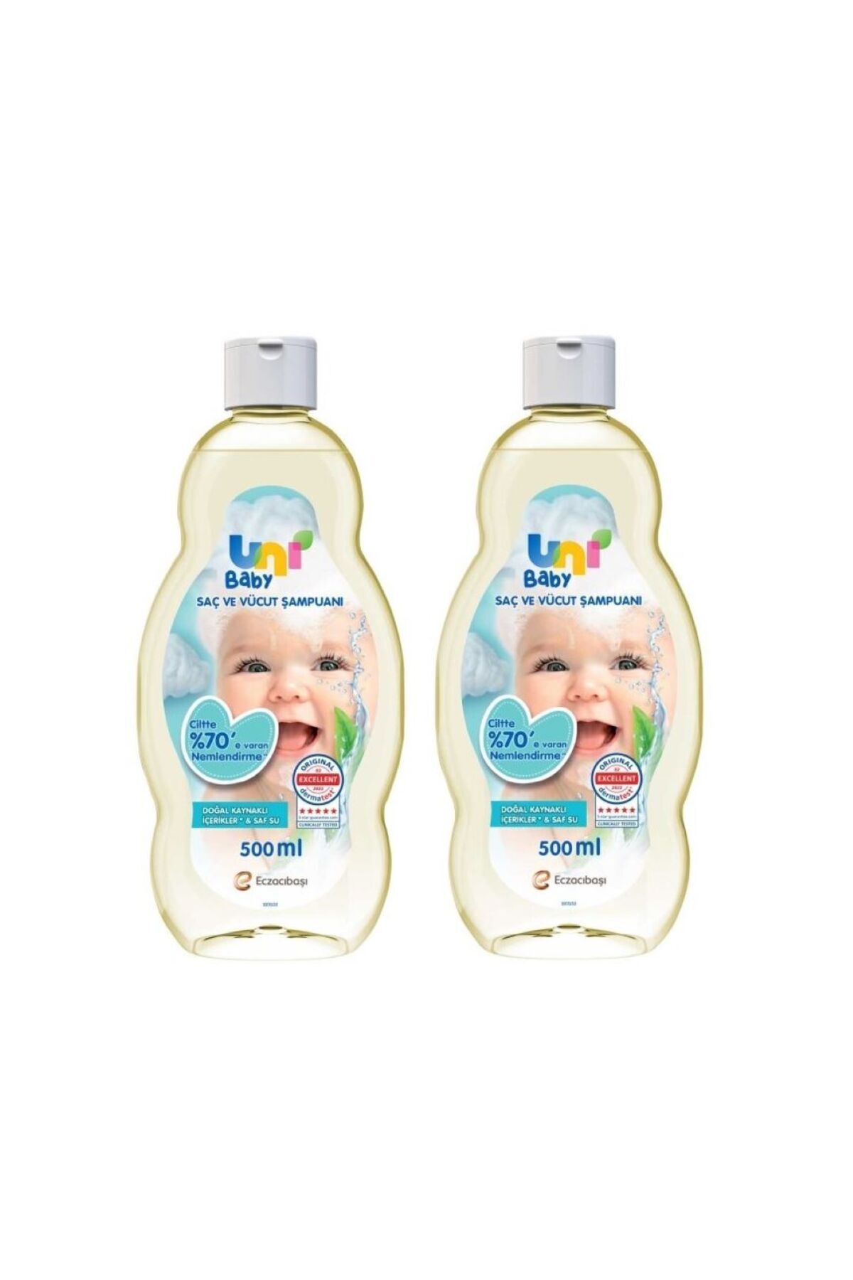 Uni Baby Saç ve Vücut Şampuan 500 ml 2 Adet