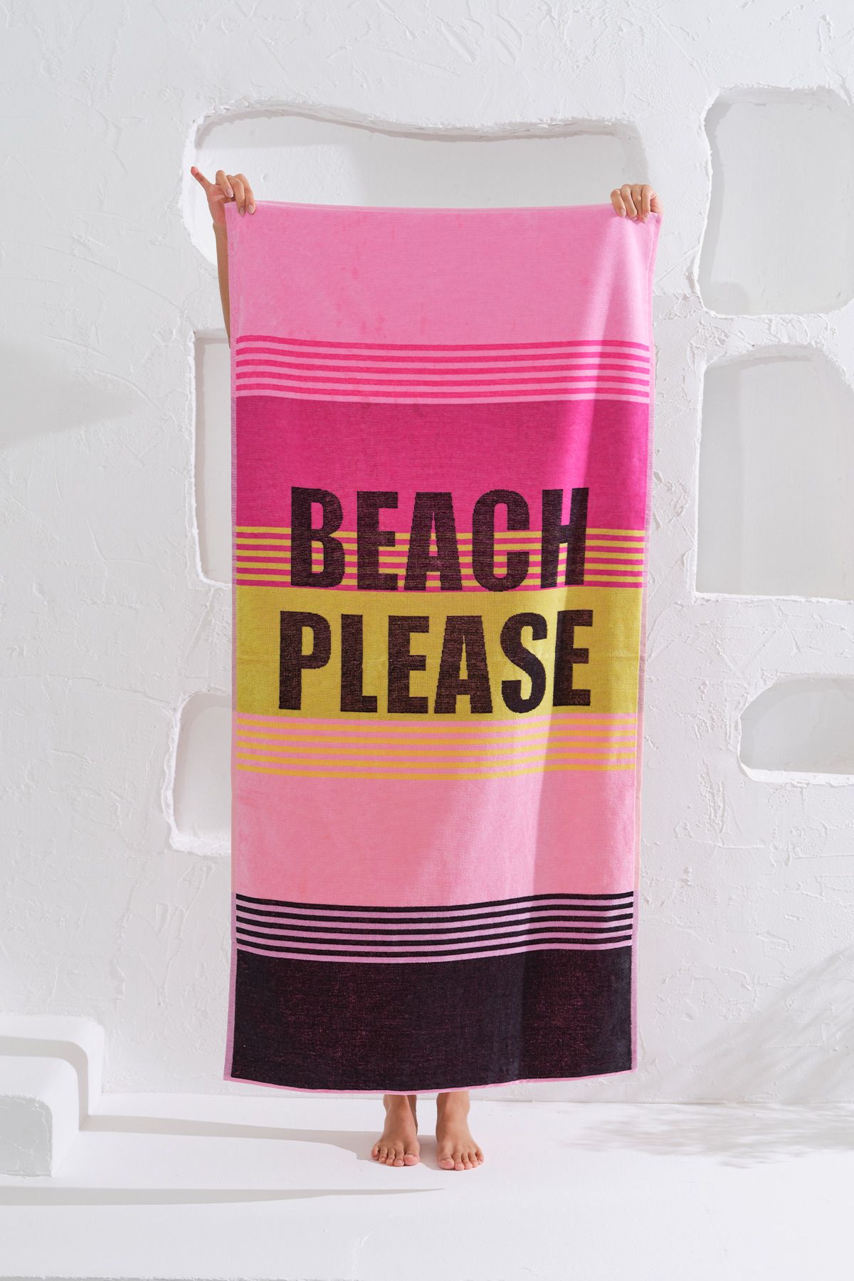 Homelover %100 Pamuk Desenli Plaj Havlusu - Deniz Havlusu - Beach Towel - 75x150cm