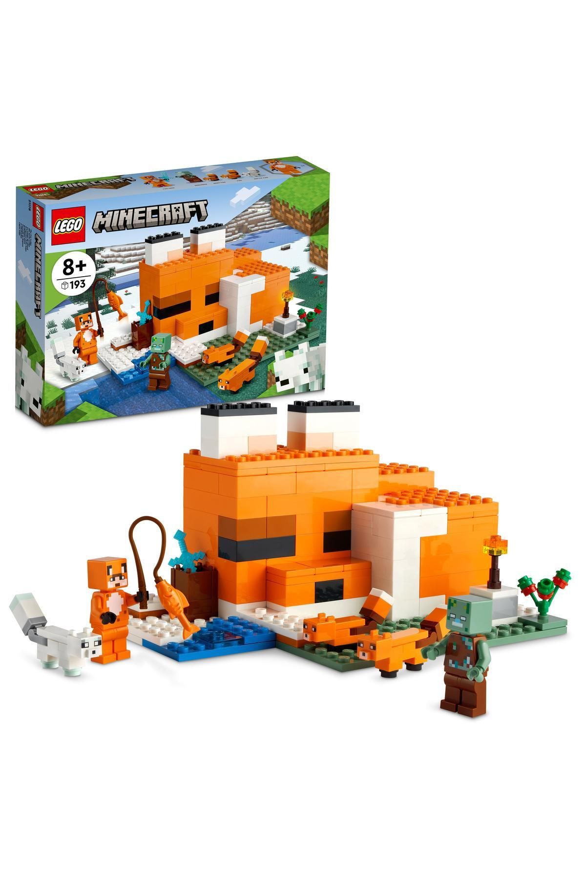 LEGO ® Minecraft® Tilki Kulübesi 21178 Yapım Seti (193 Parça)